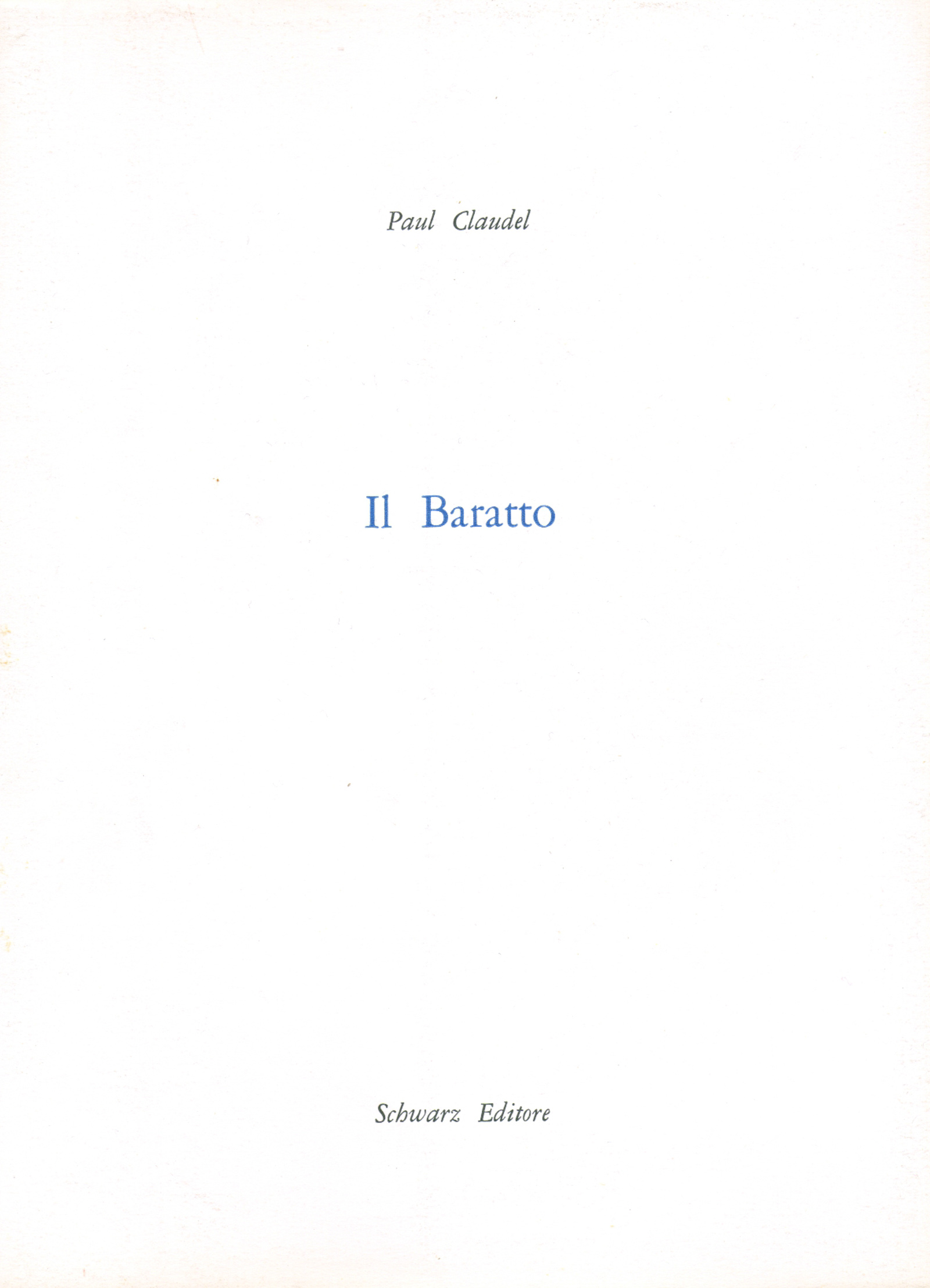 Il baratto