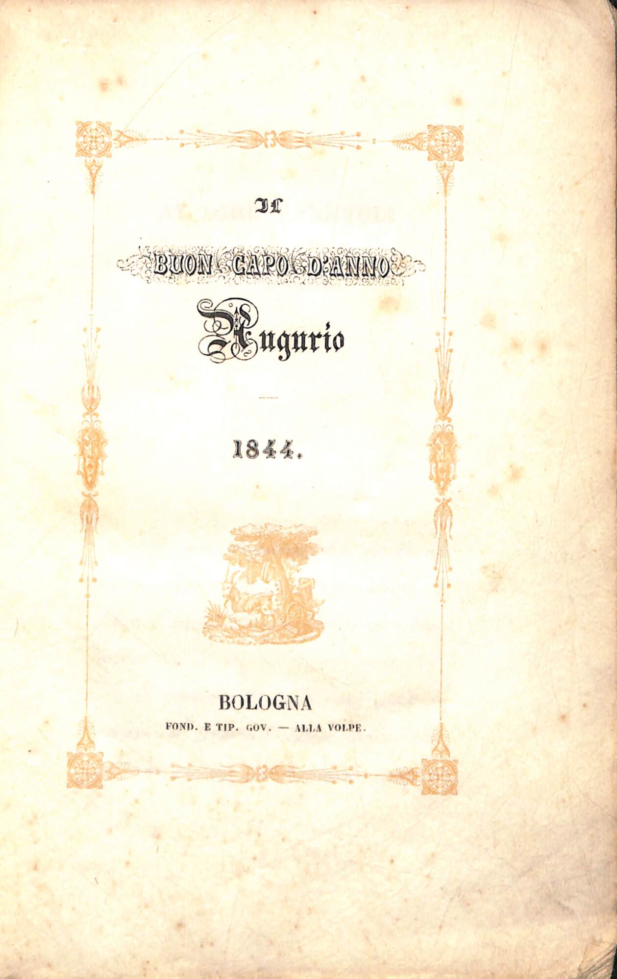 Il buon capo d'anno : augurio : 1844