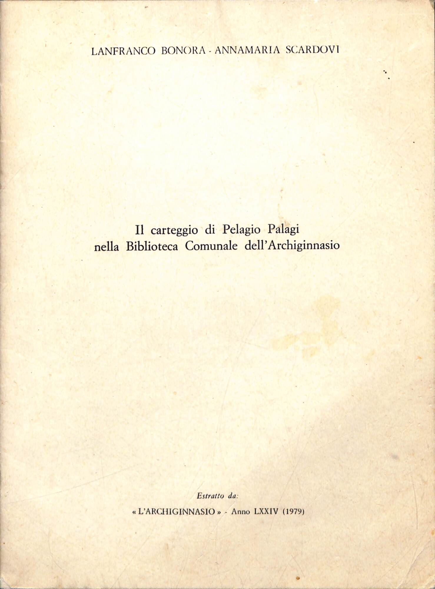 Il carteggio di Pelagio Palagi nella Biblioteca Comunale dell'Archiginnasio