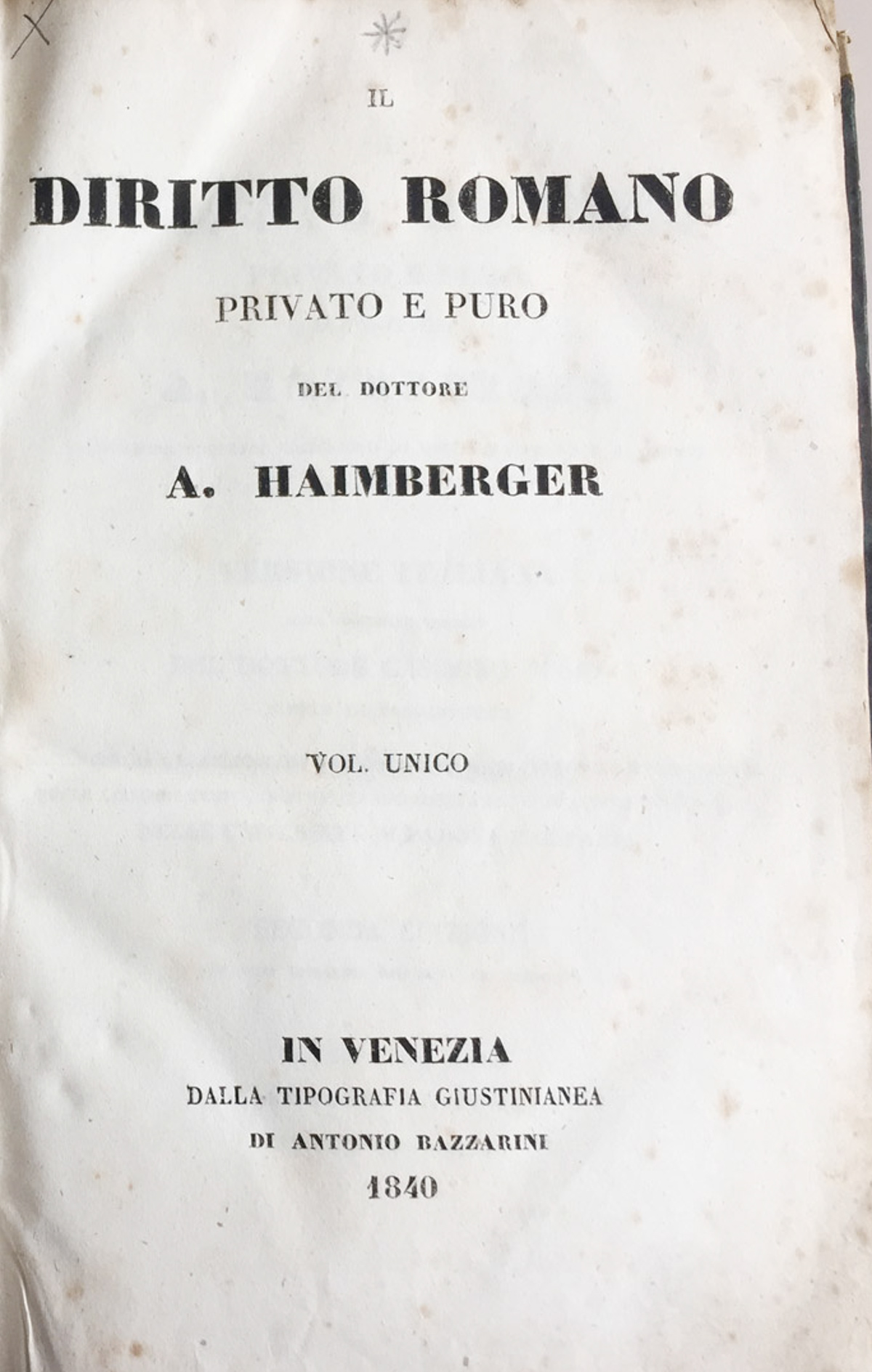 Il diritto romano privato e puro