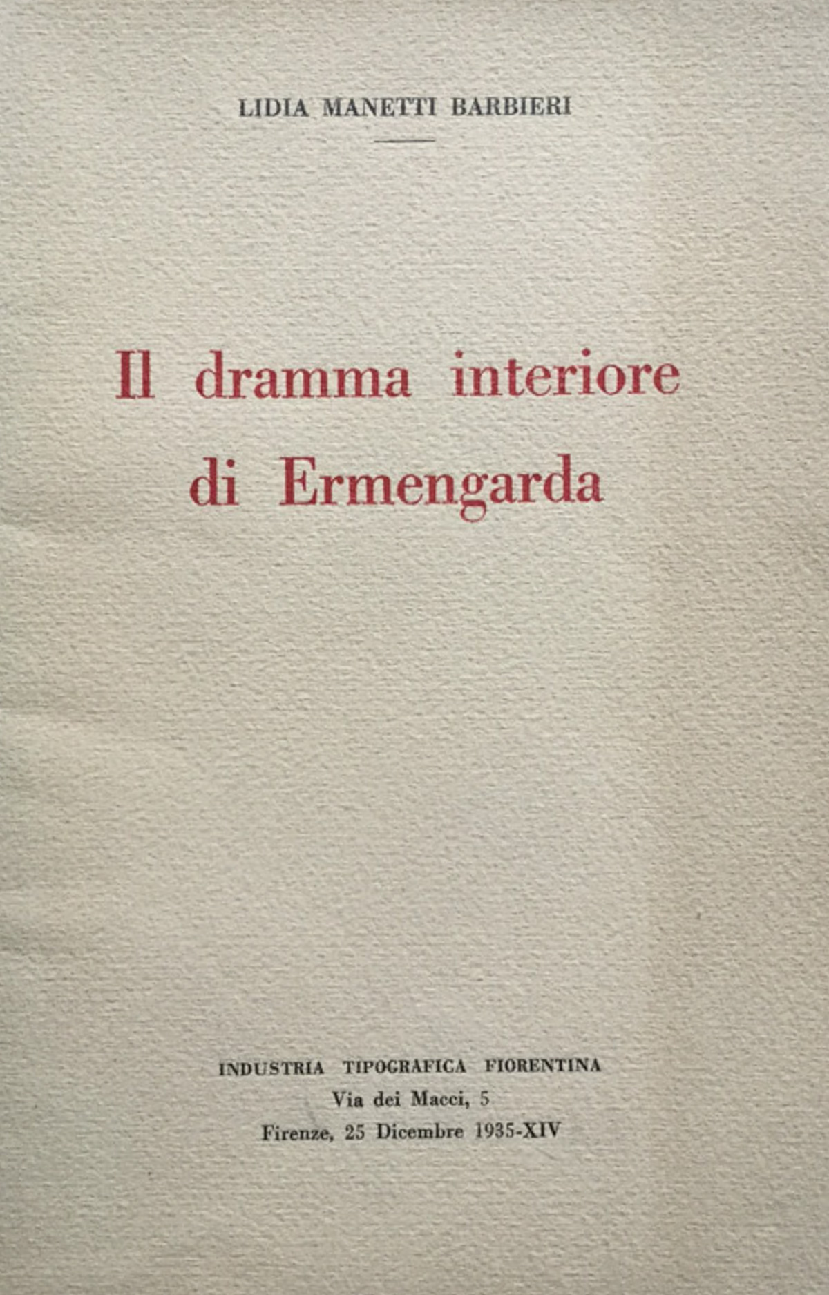 Il dramma interiore di Ermengarda.