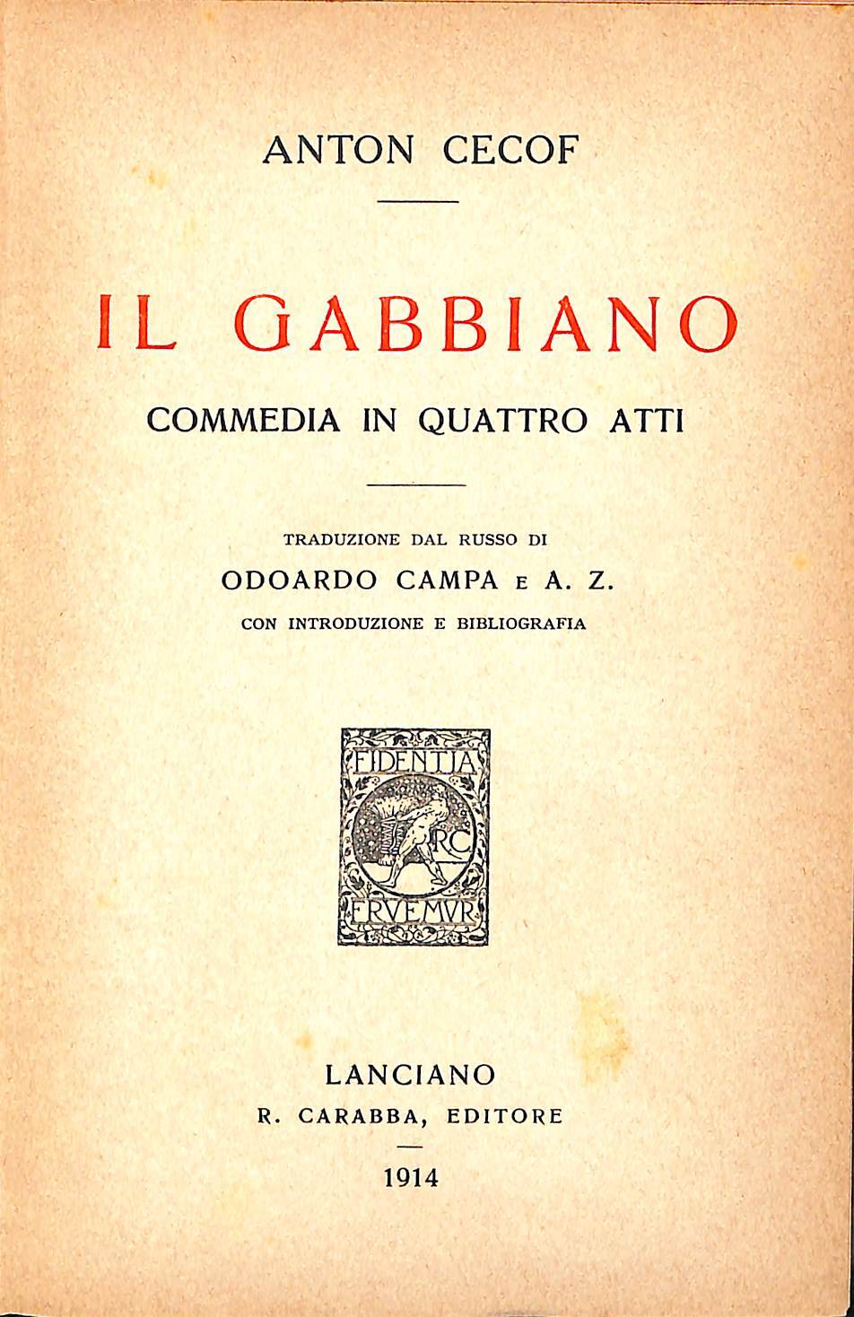 Il gabbiano : commedia in quattro atti