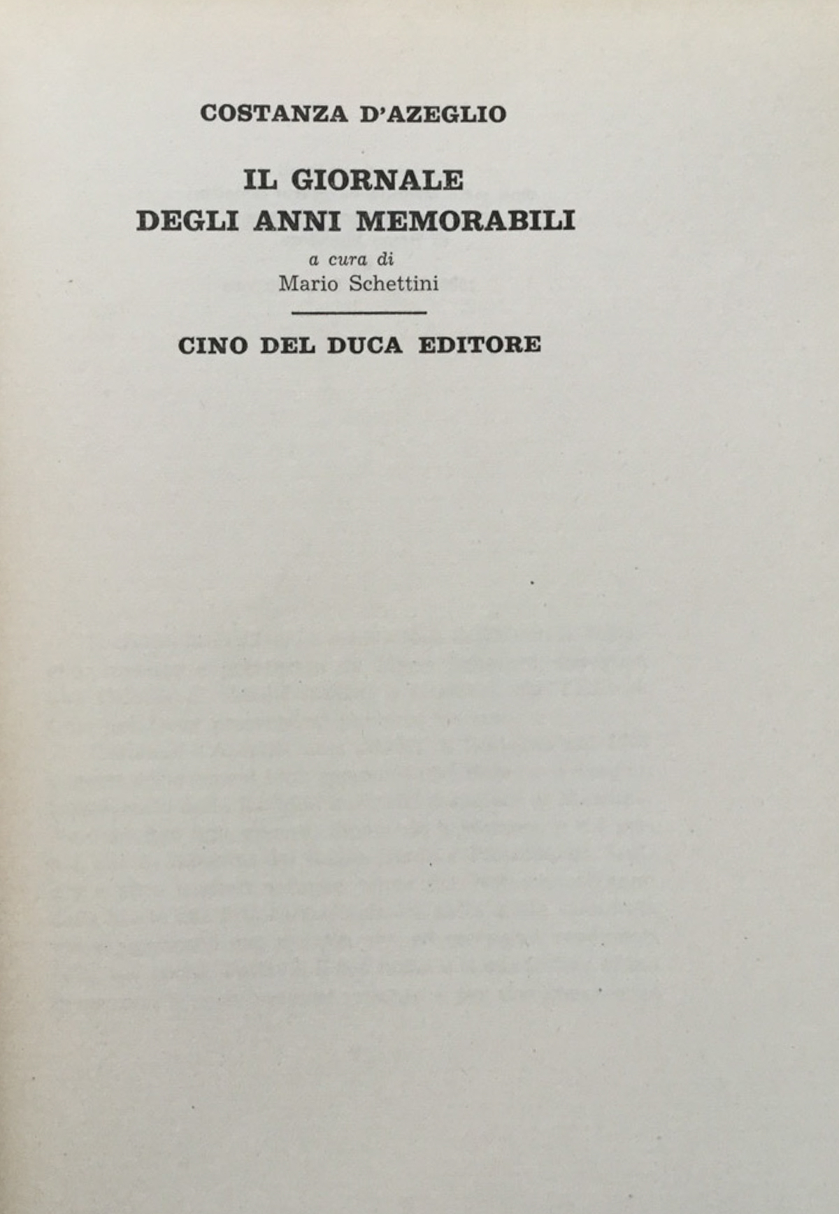 Il giornale degli anni memorabili