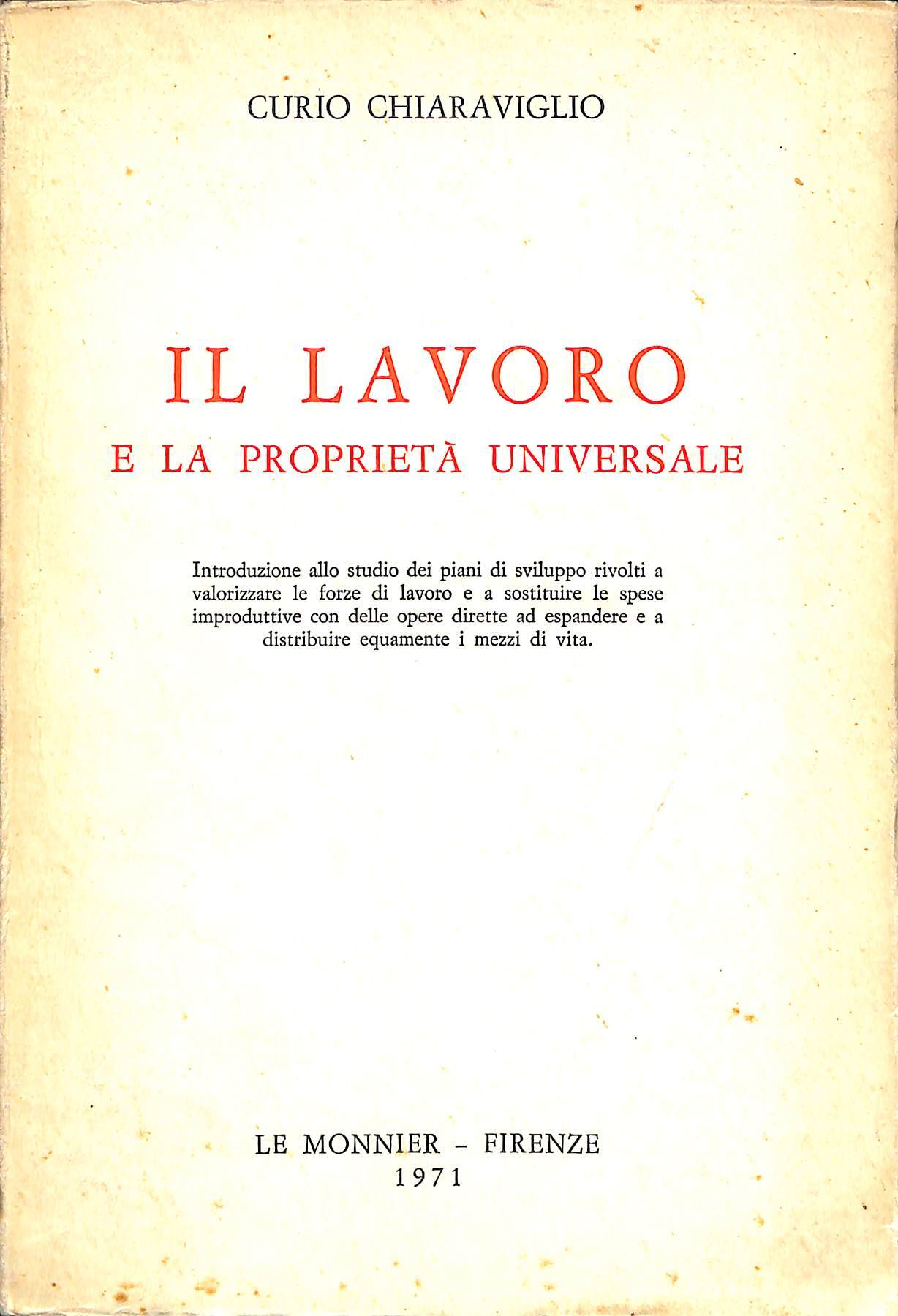 Il lavoro e la proprietà universale