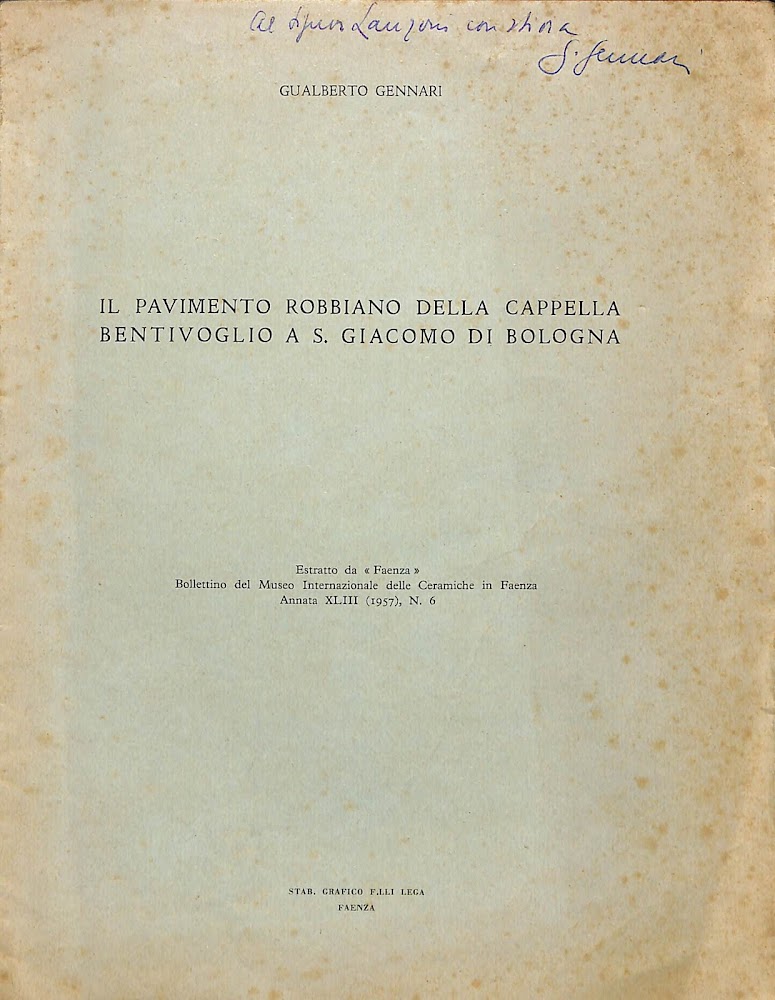 Il pavimento robbiano della cappella Bentivoglio a S. Giacomo di …