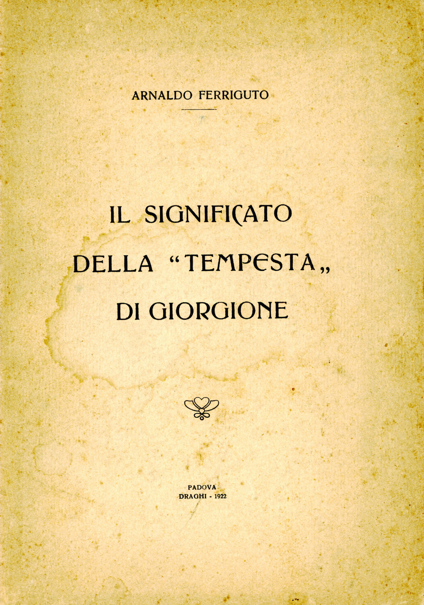 Il significato della Tempesta di Giorgione