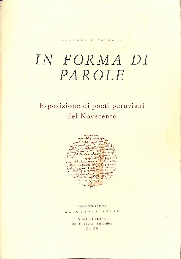In forma di parole. Esposizione di poeti peruviani del Novecento