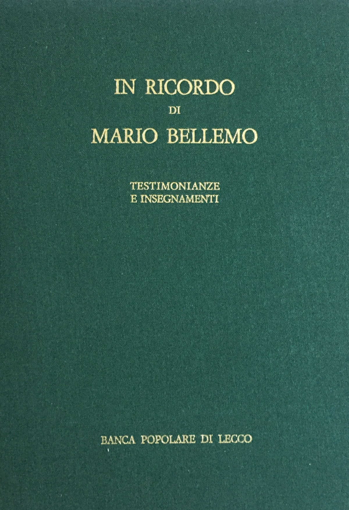 In ricordo di Mario Bellemo