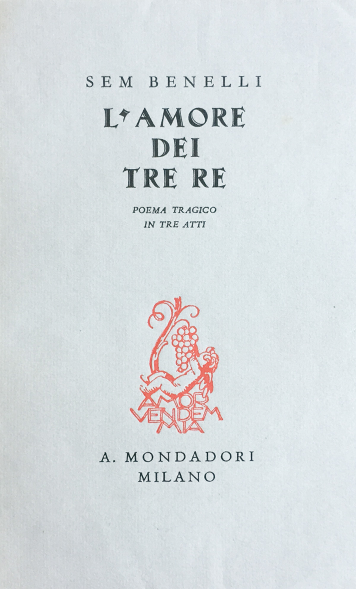 L'amore dei tre re