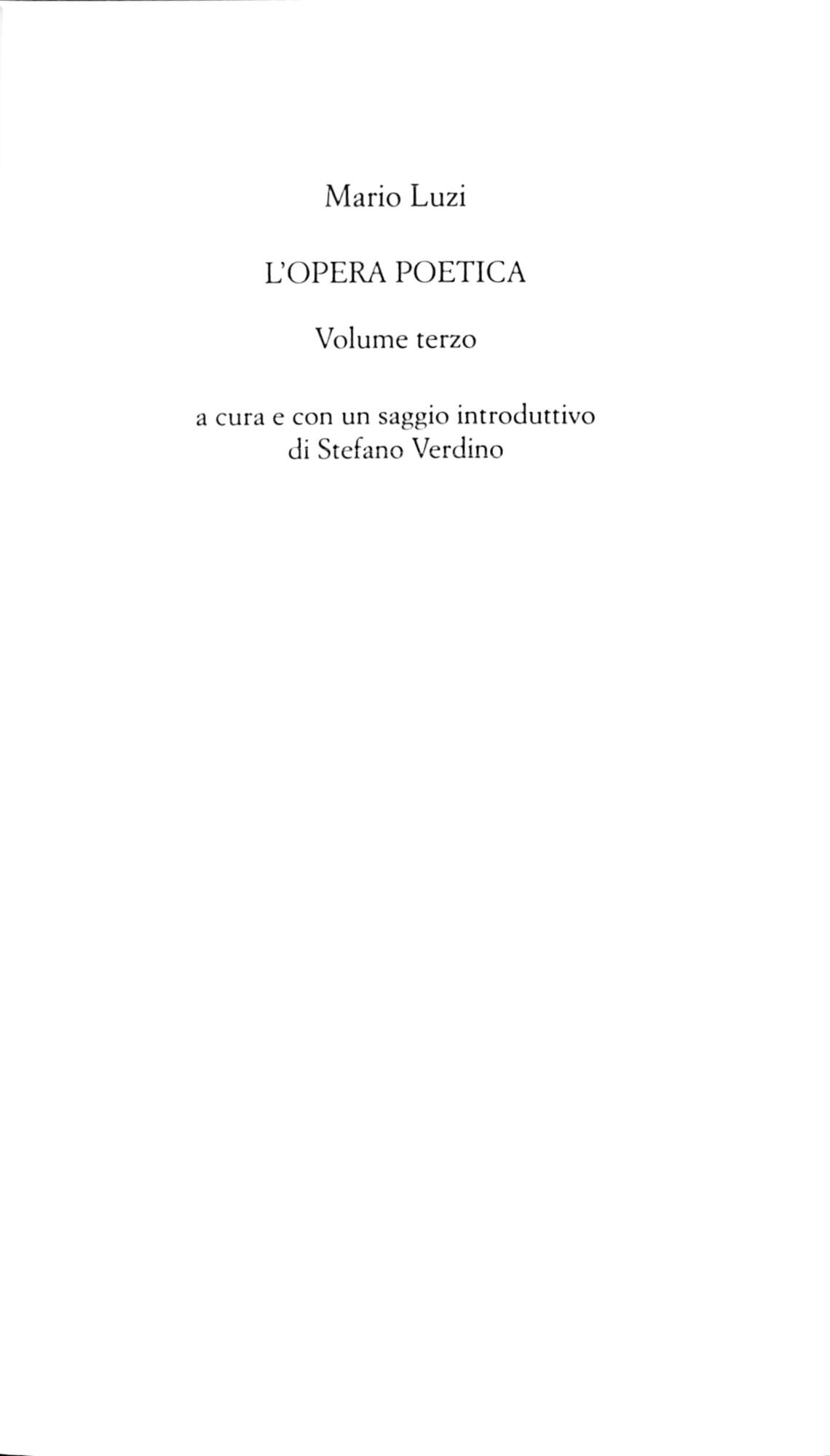 L'opera poetica. Volume 3