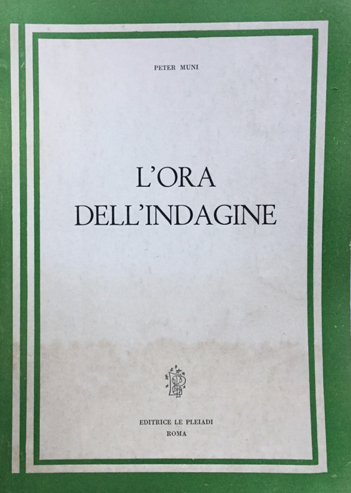 L'ora dell'indagine