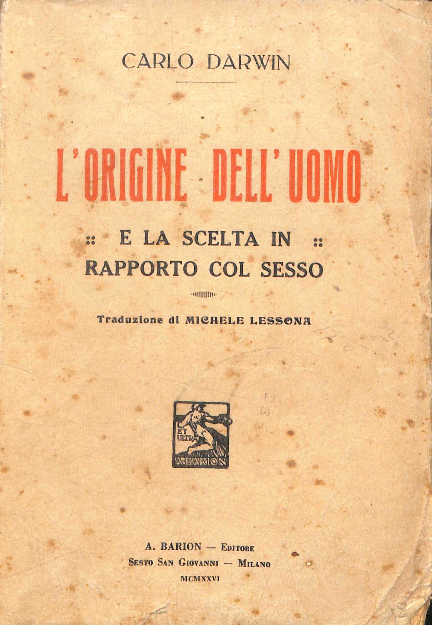 L'origine dell'uomo e la scelta in rapporto col sesso