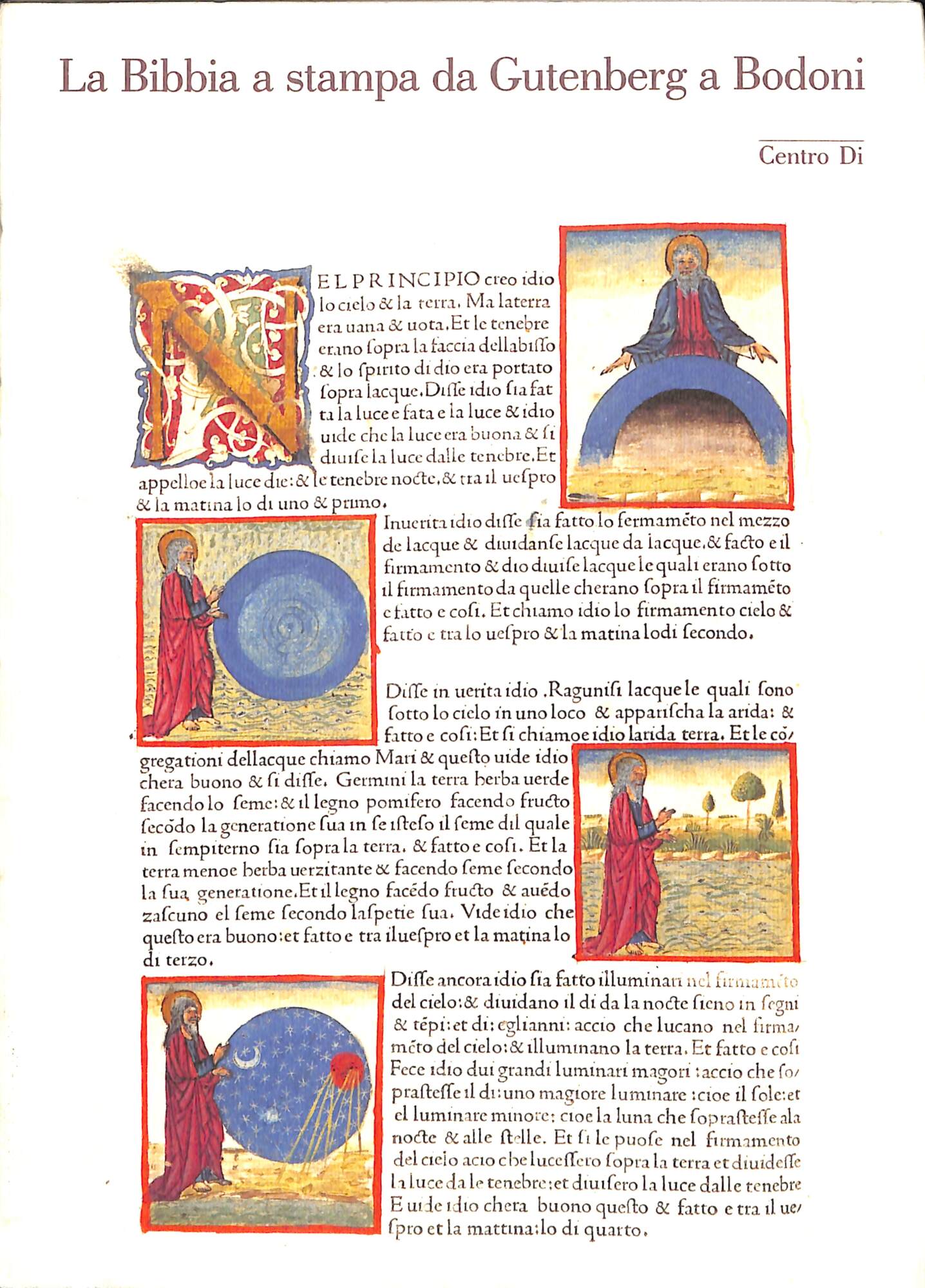 La Bibbia a stampa da Gutenberg a Bodoni
