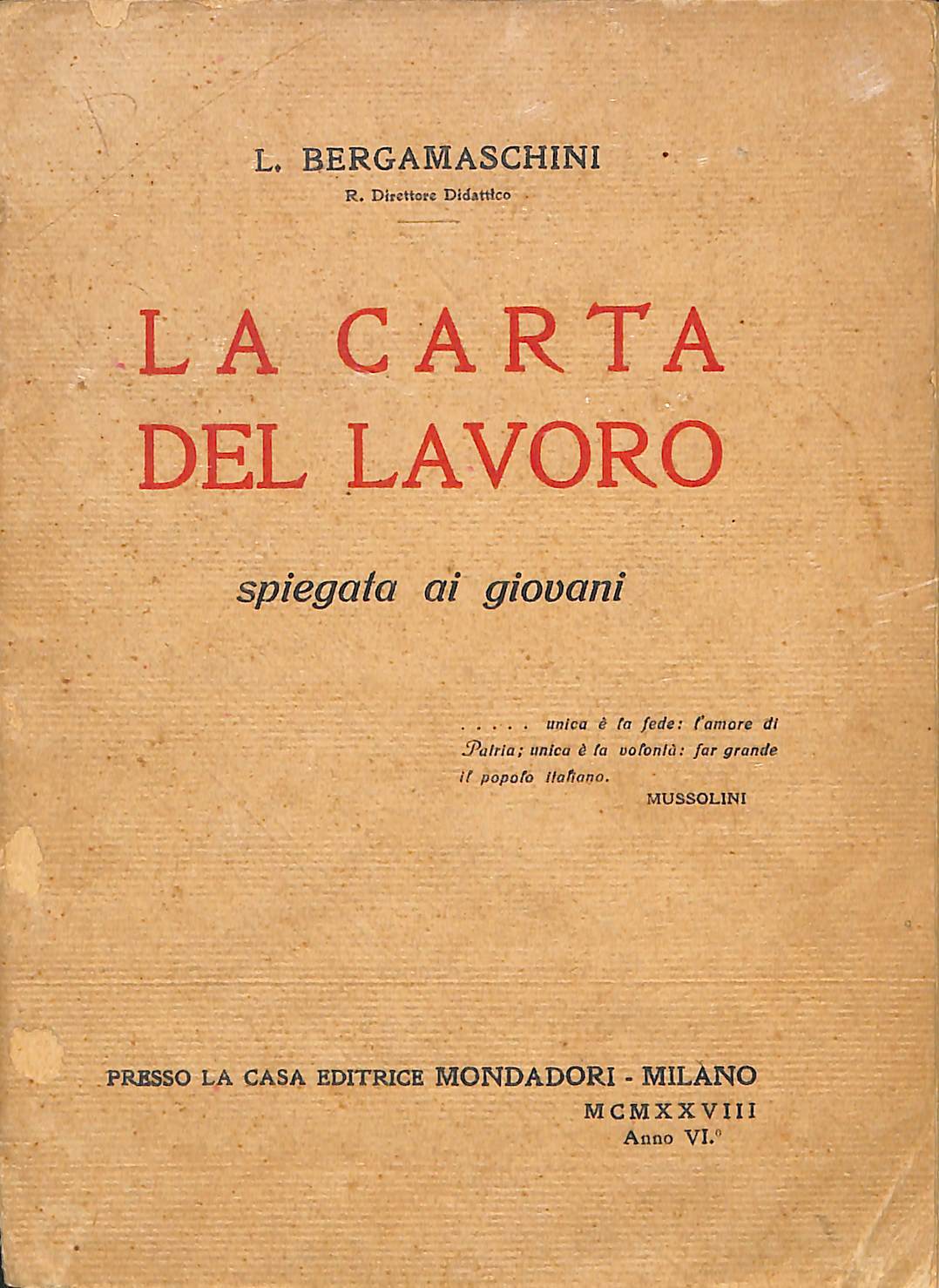 La Carta del lavoro spiegata ai giovani