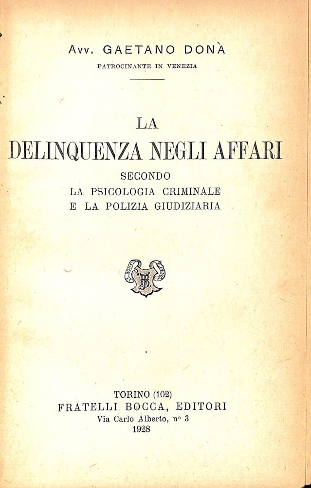 La delinquenza negli affari