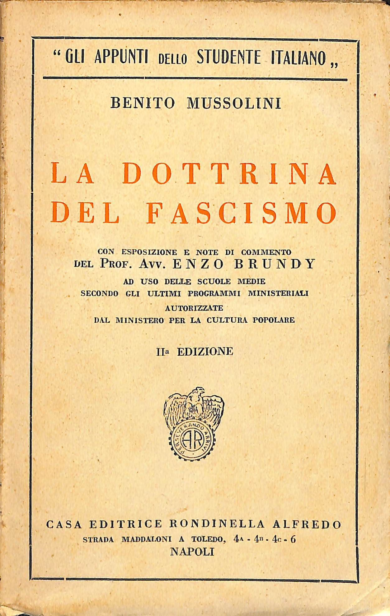 La dottrina del fascismo : ad uso delle scuole medie …