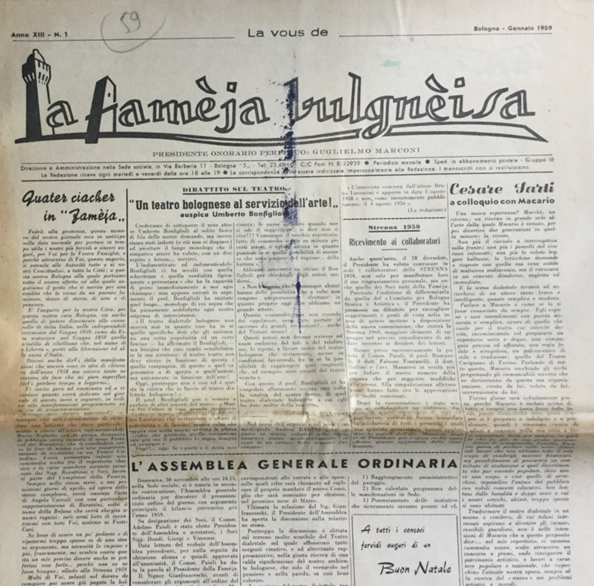 La fameja bulgneisa 1959 annata completa