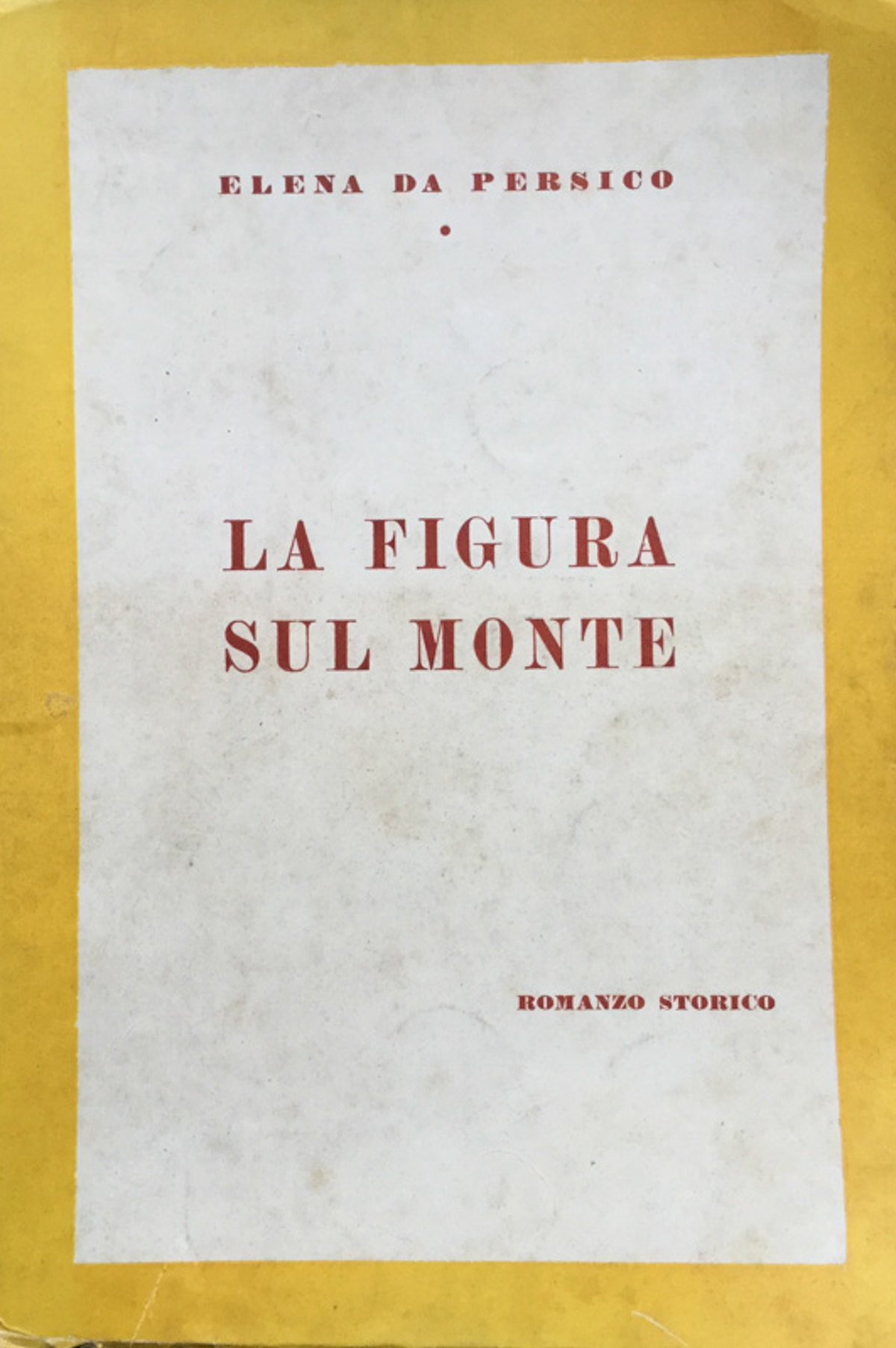La figura sul monte. Romanzo storico.