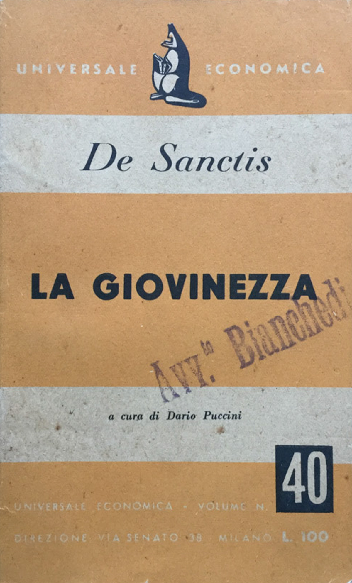 La giovinezza (Frammento autobiogr.)