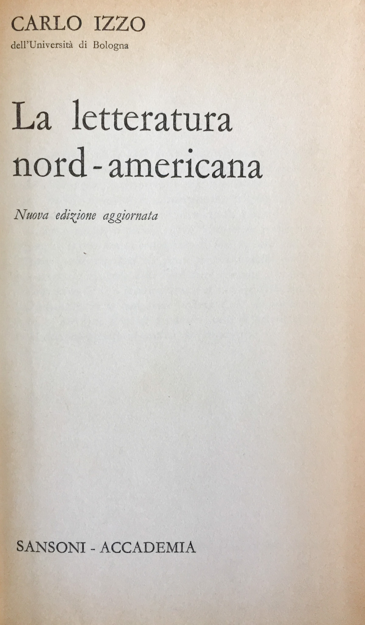 La letteratura nord-americana