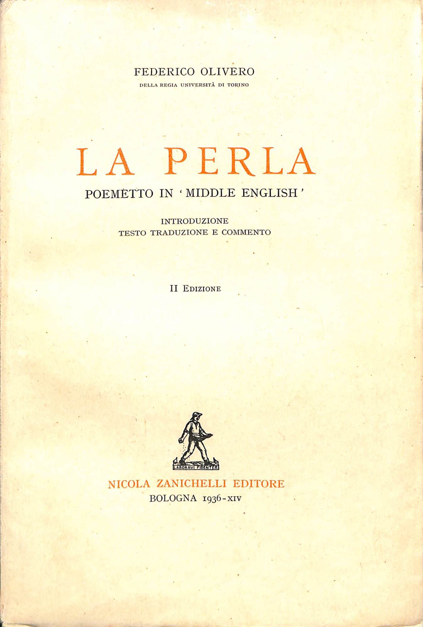 La Perla : poemetto in Middle English