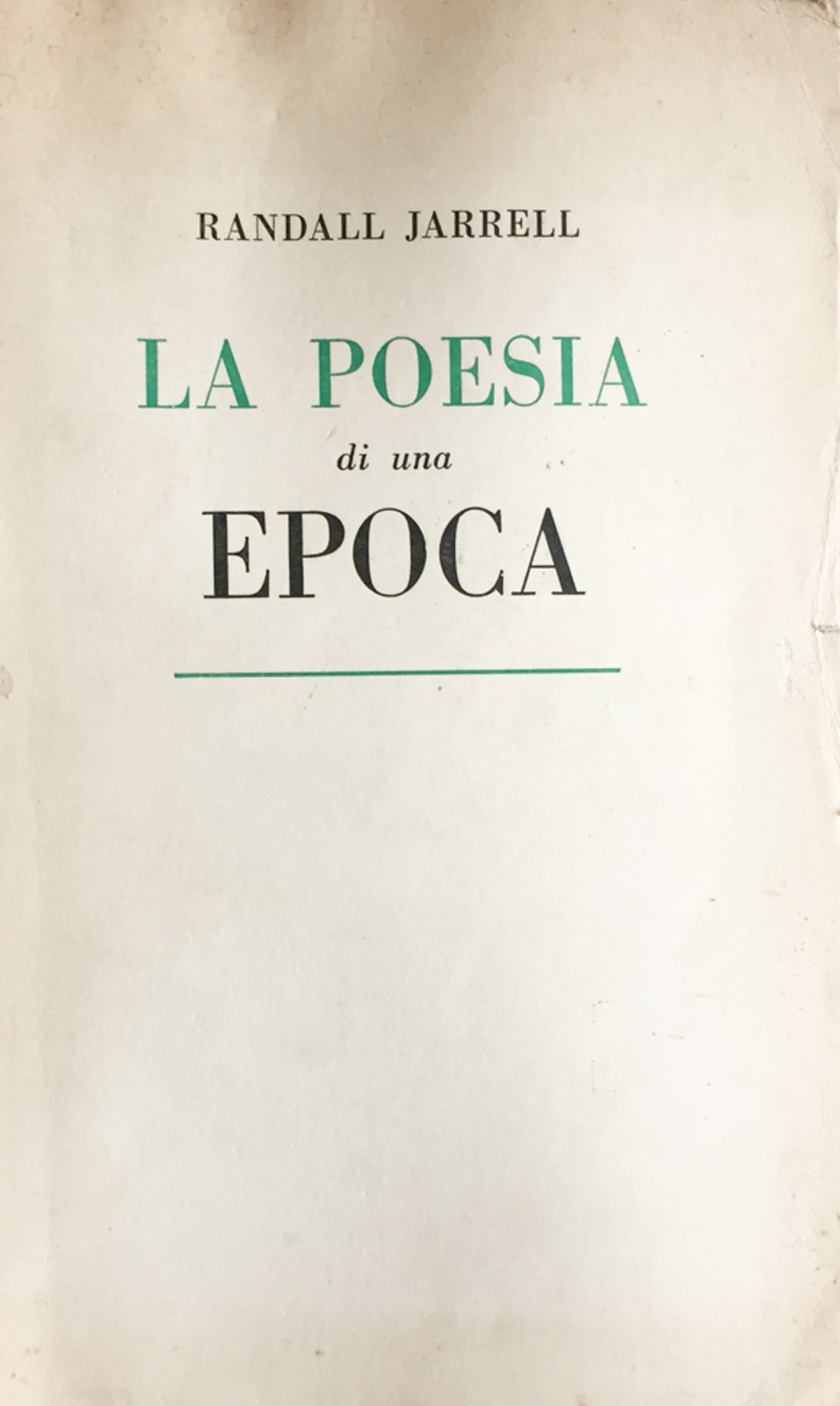 La poesia di una epoca