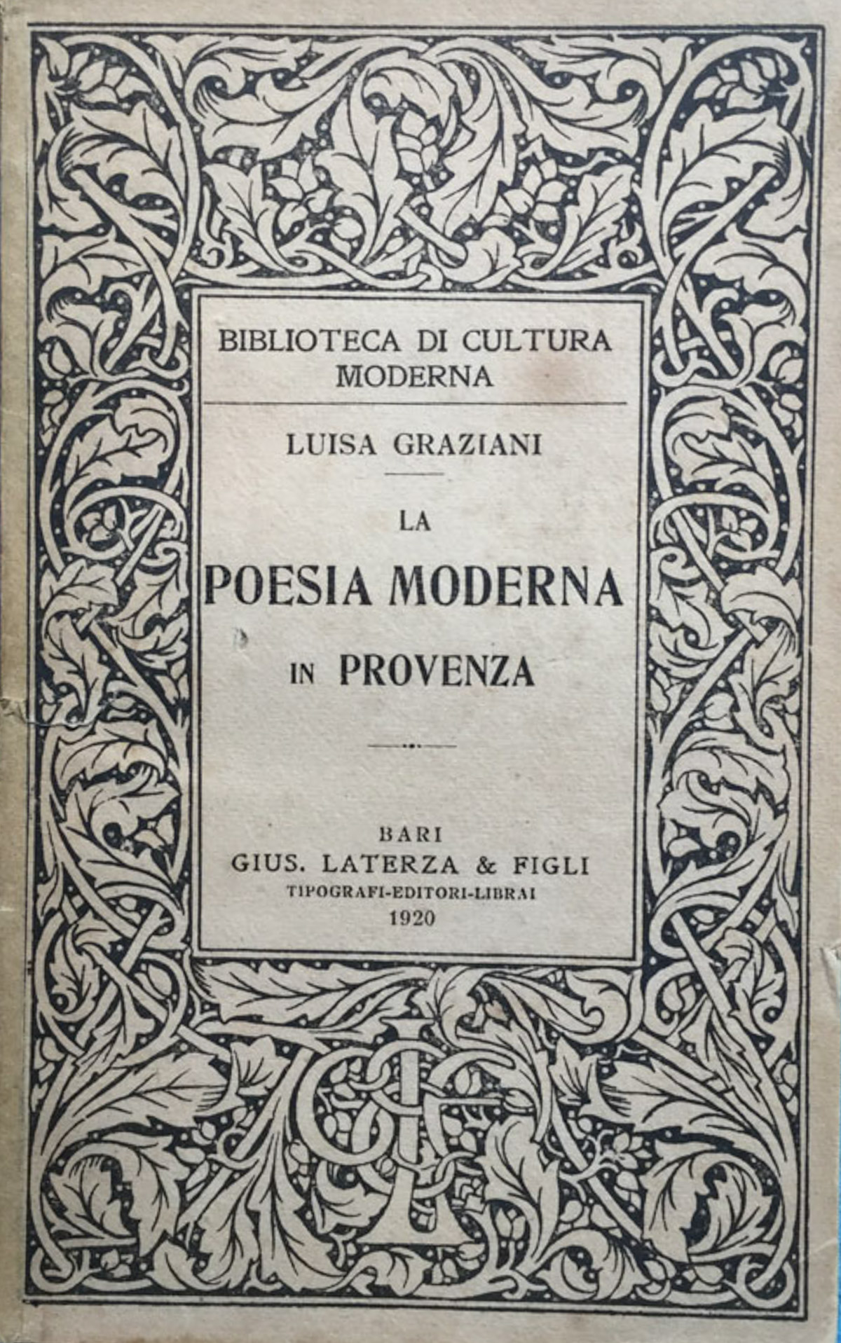 La poesia moderna in Provenza