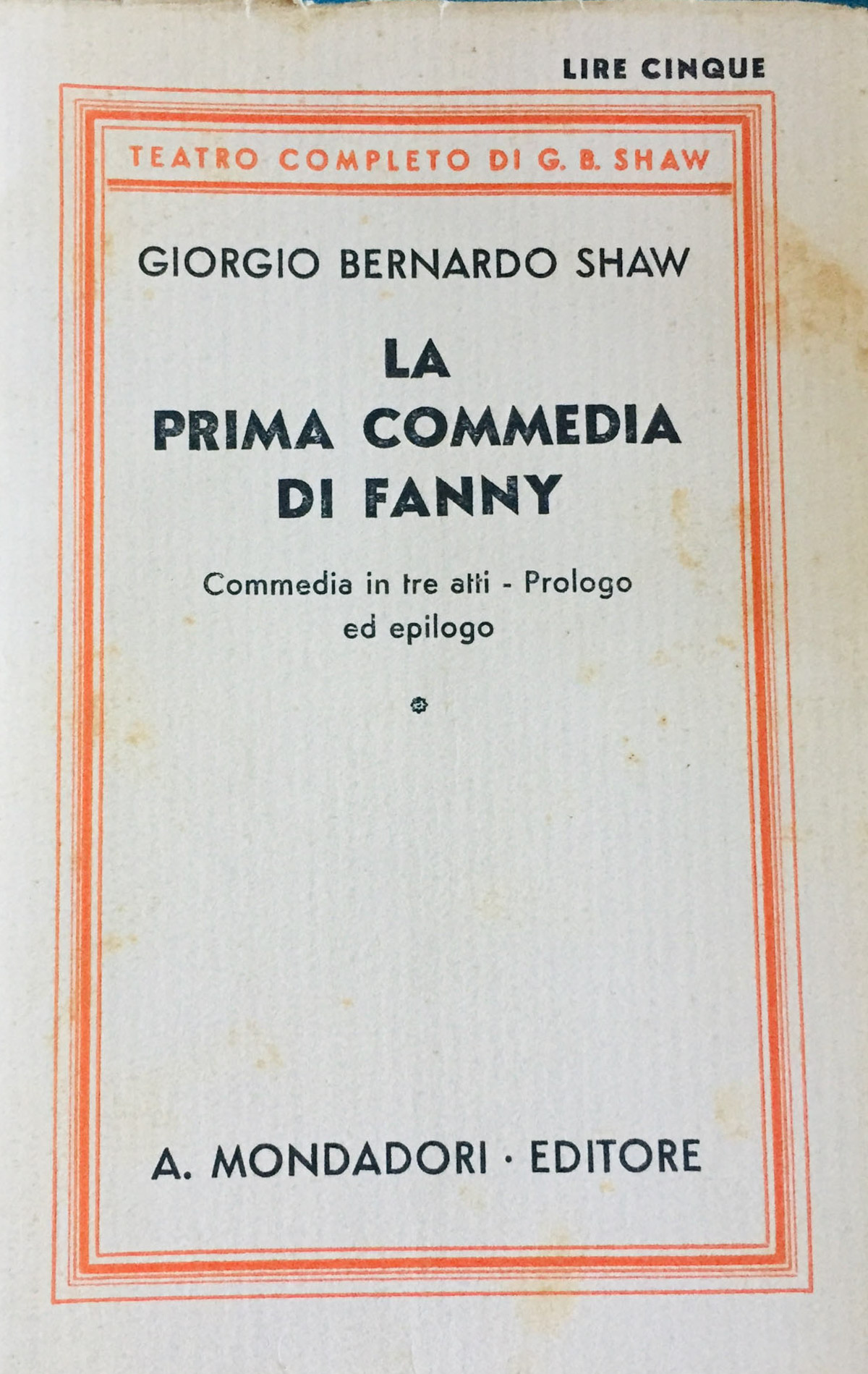 La prima commedia di Fanny