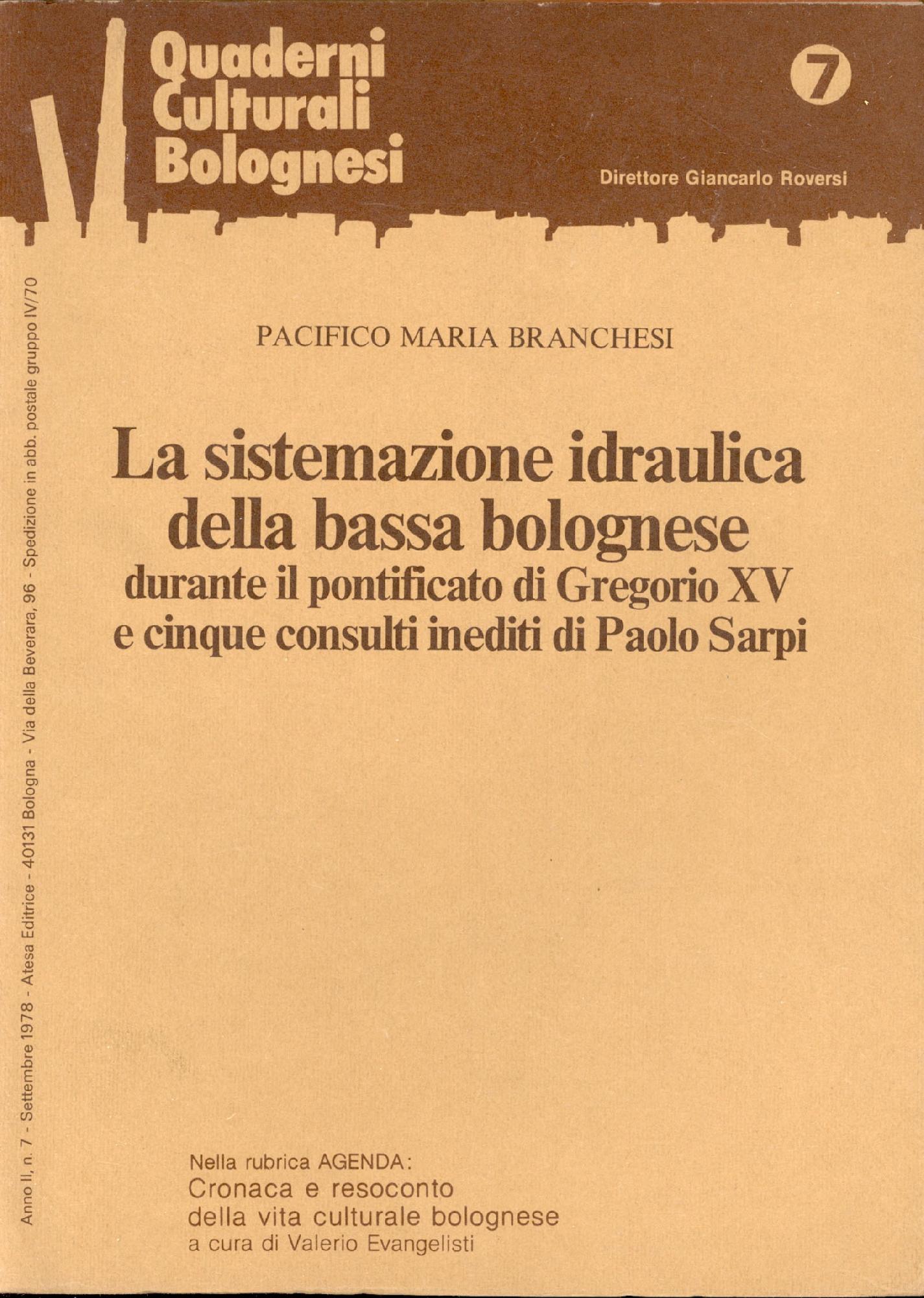 La sistemazione idraulica della bassa bolognese durante il pontificato di …