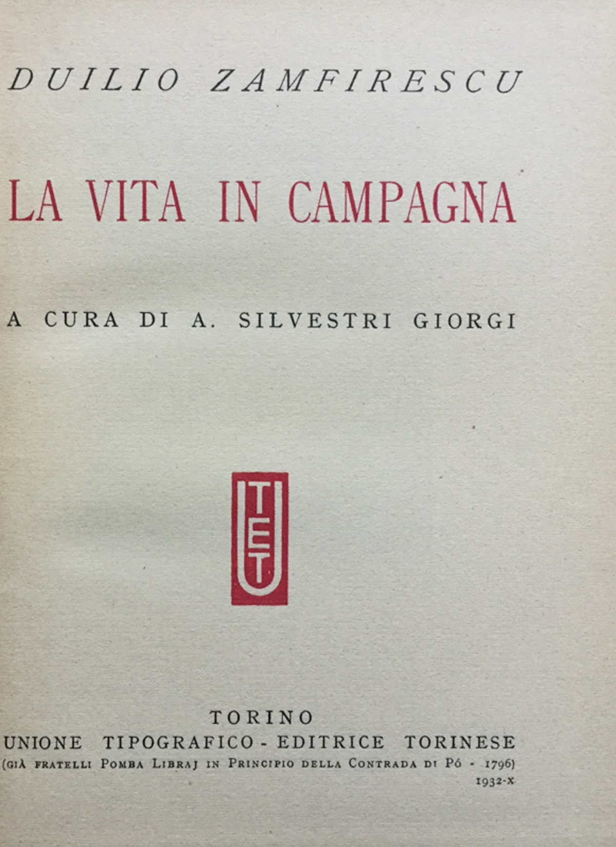 La vita in campagna