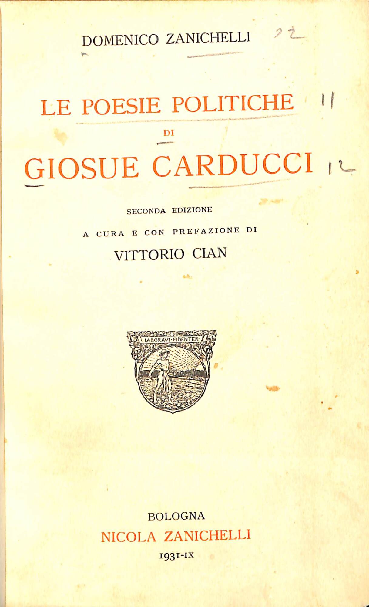 Le poesie politiche di Giosuè Carducci