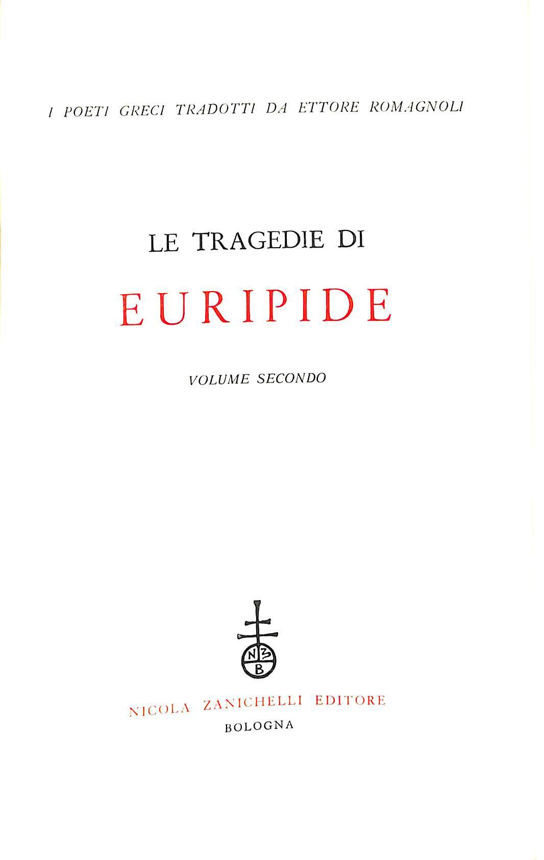 Le tragedie di Euripide Vol. 2