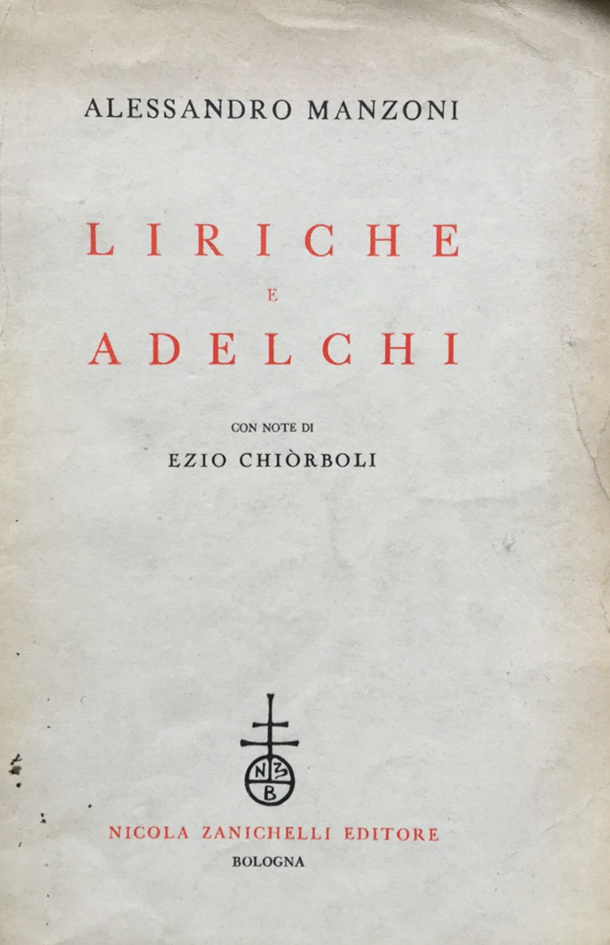 Liriche e Adelchi