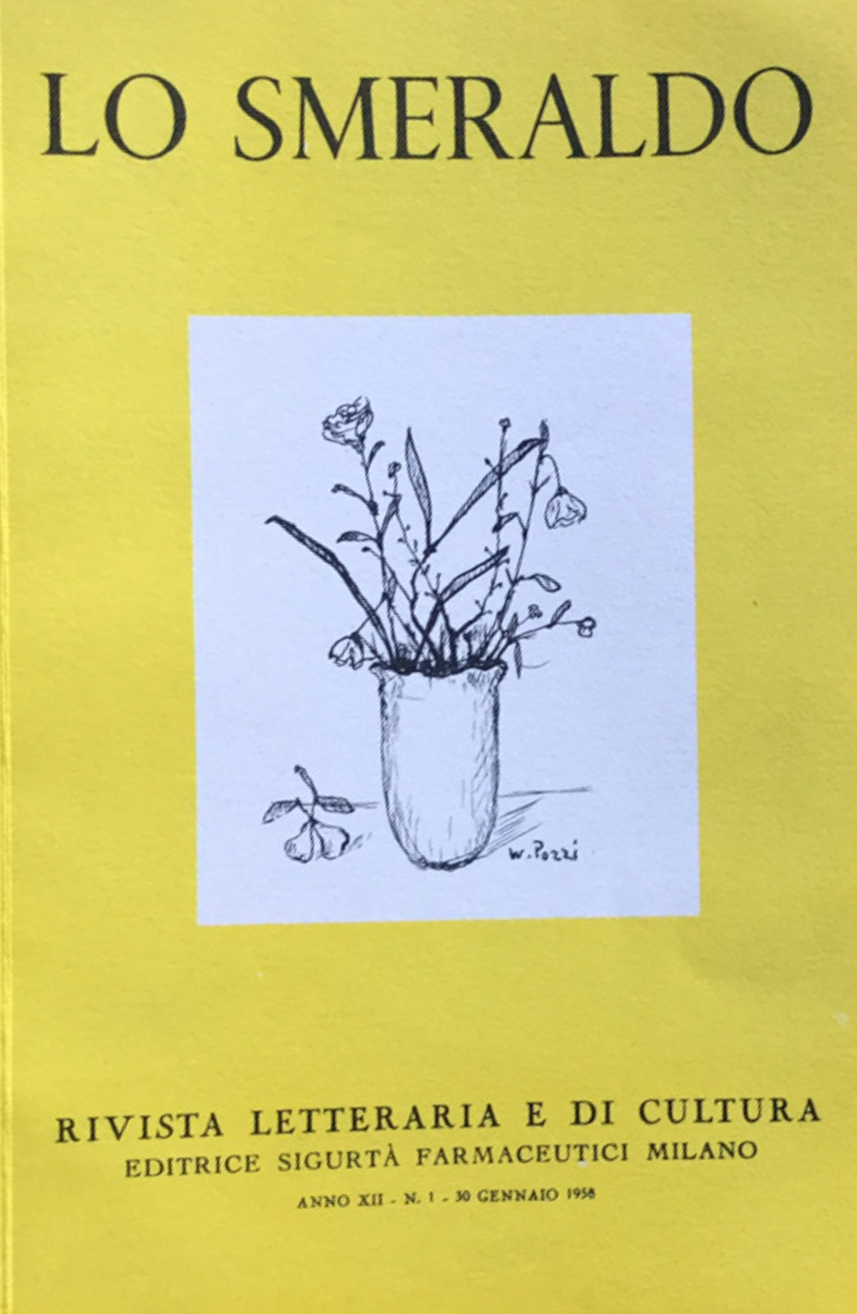 Lo Smeraldo. Rivista letteraria e di cultura 1958 Annata completa