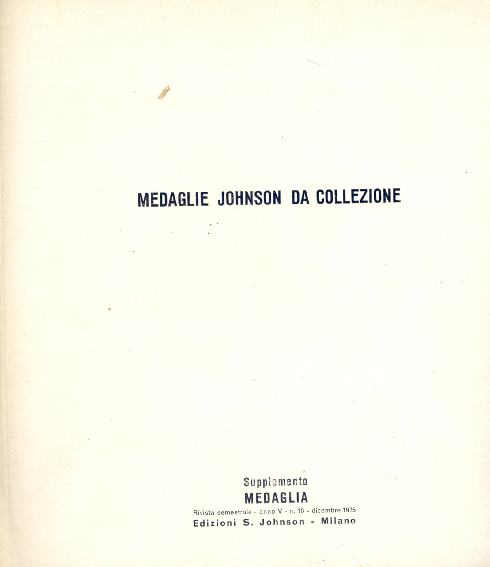 Medaglie Johnson da collezione