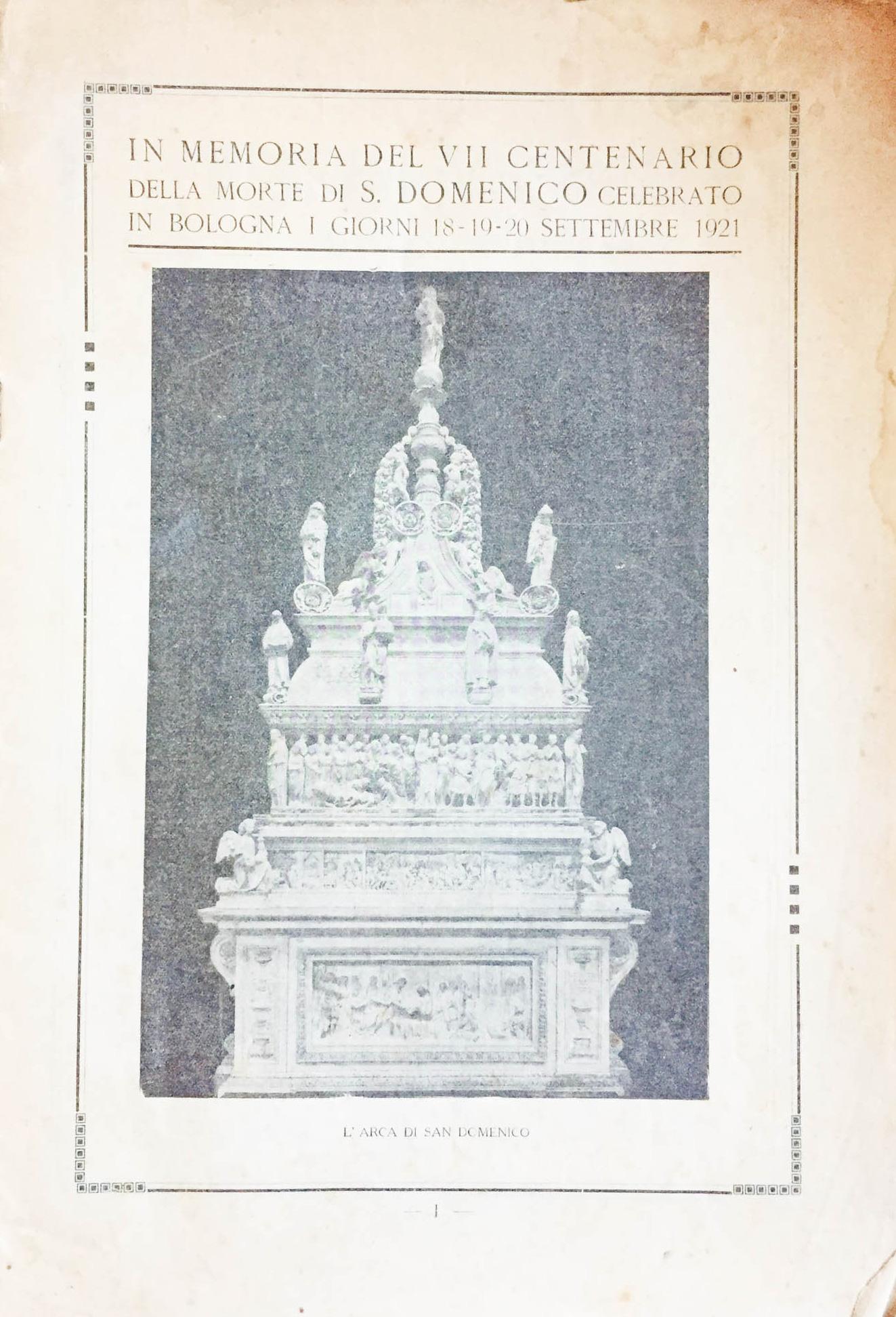 Memoria del settimo centenario della morte di S. Domenico a …