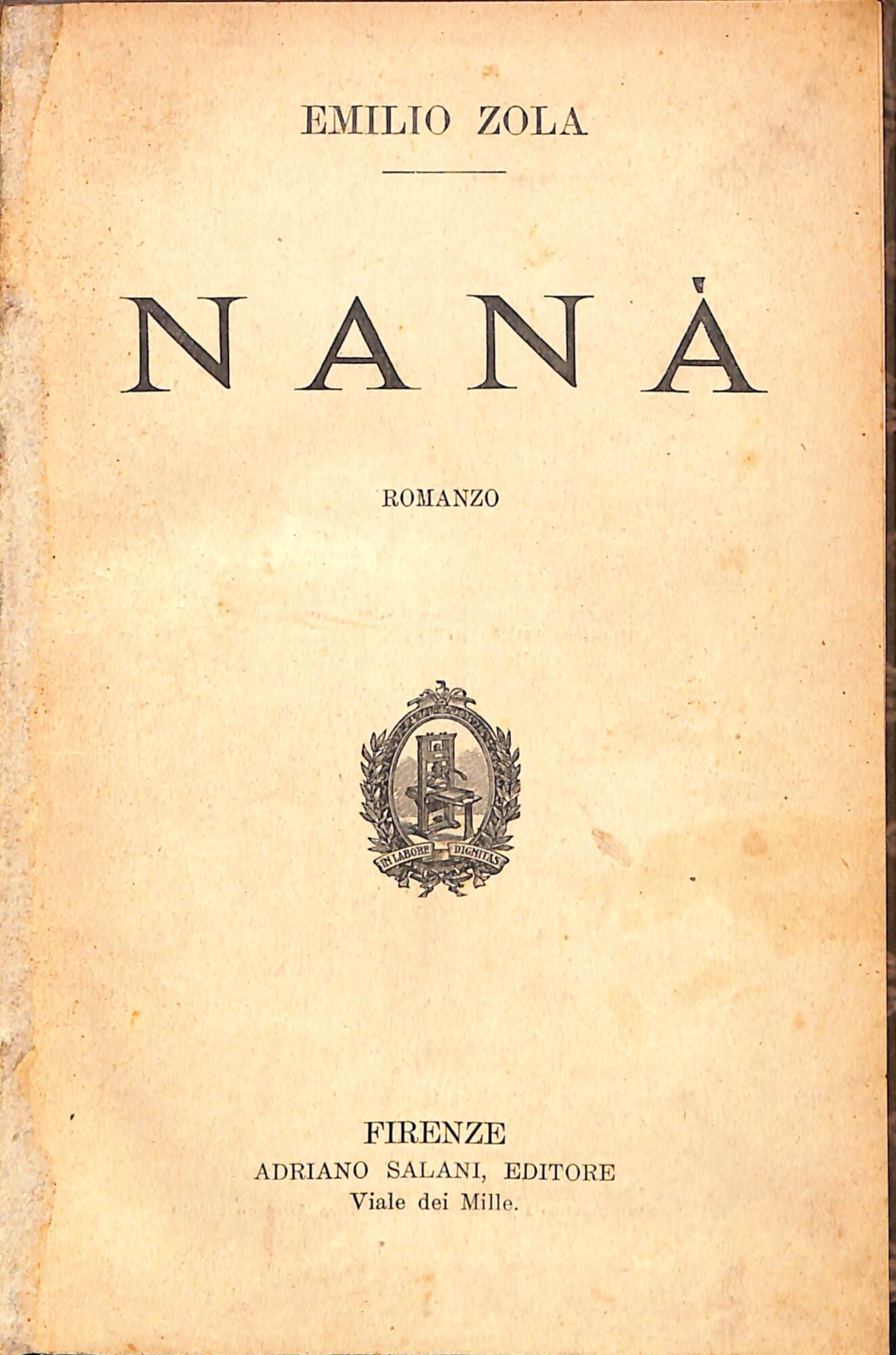 Nanà : Romanzo