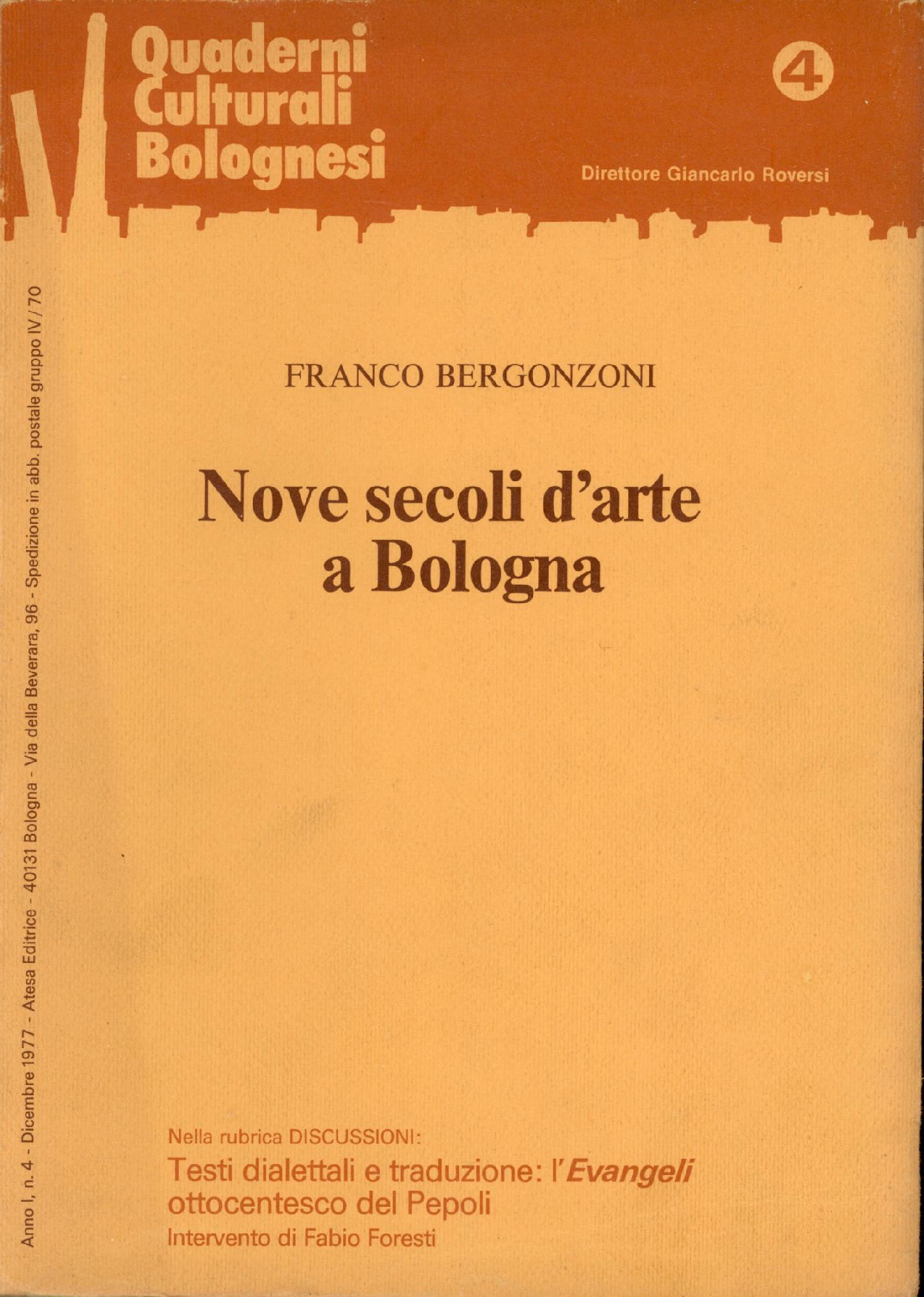 Nove secoli d'arte a Bologna : rilettura cronologica d'opere di …
