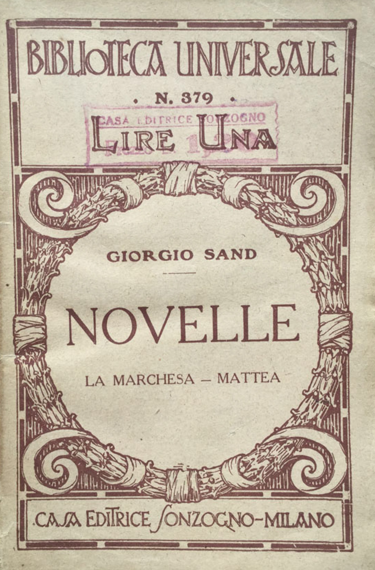 Novelle. La marchesa Mattea