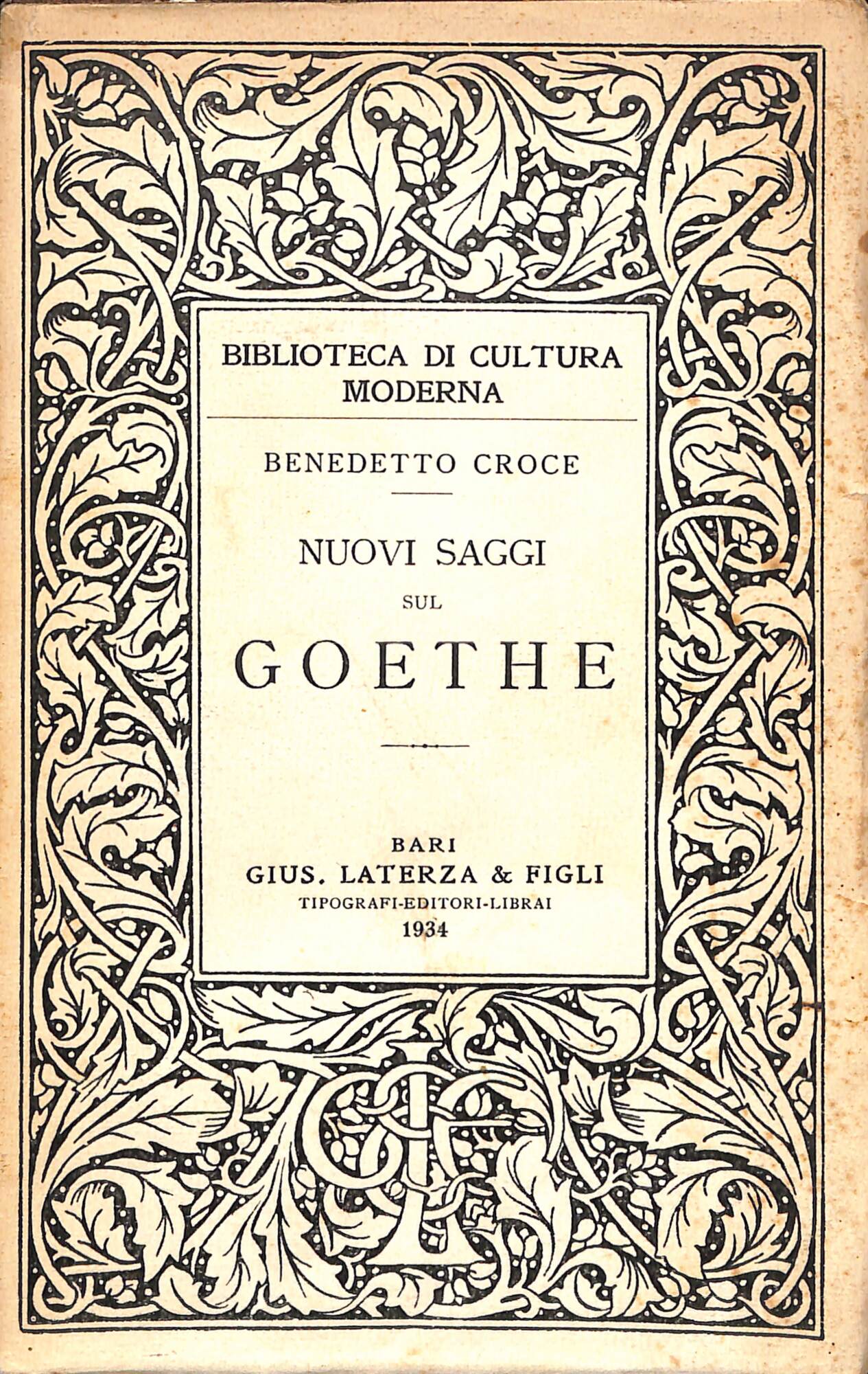 Nuovi saggi sul Goethe