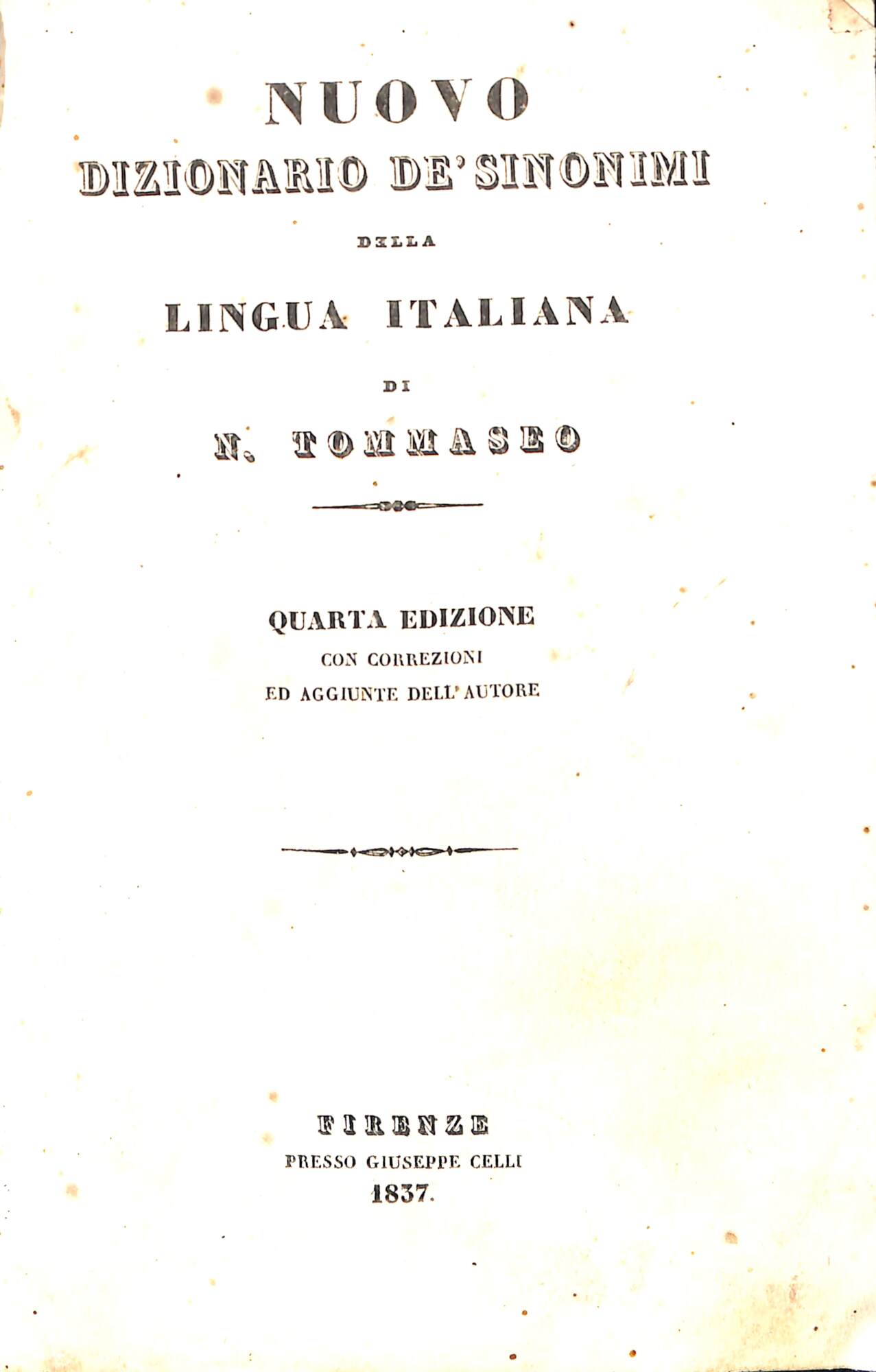 Nuovo dizionario de' sinonimi della lingua italiana