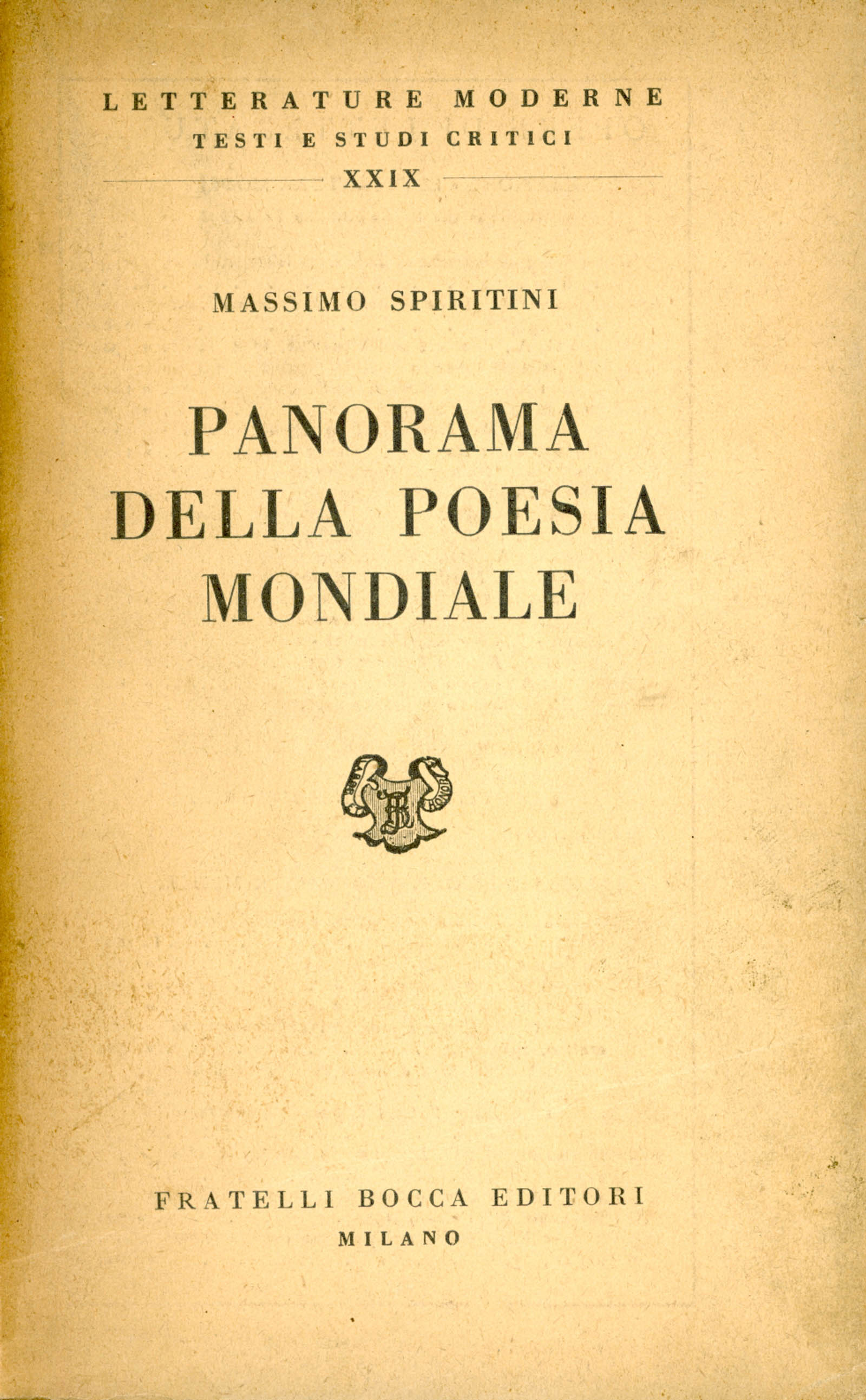 Panorama della poesia mondiale