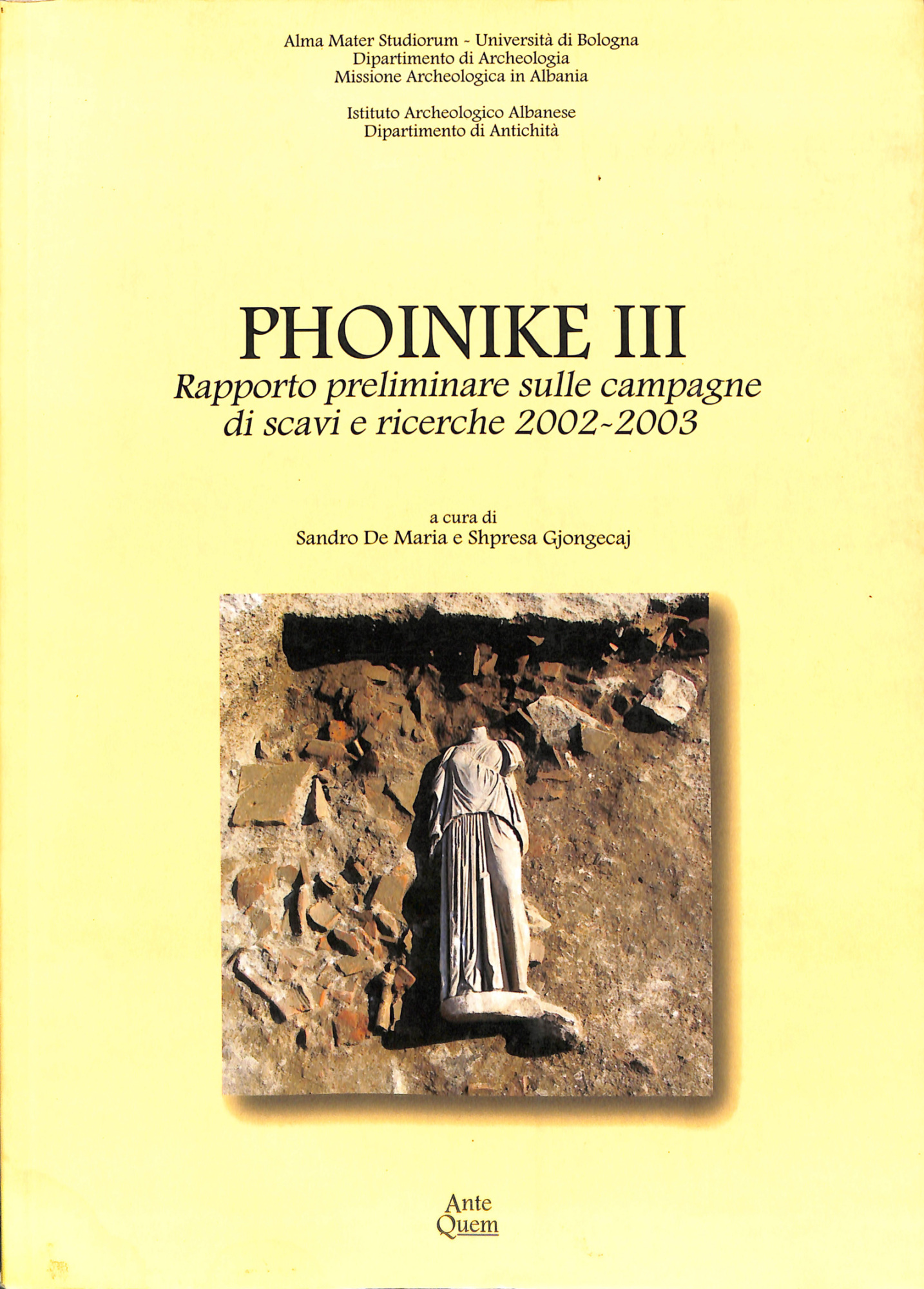 Phoinike III. : rapporto preliminare sulle campagne di scavi e …