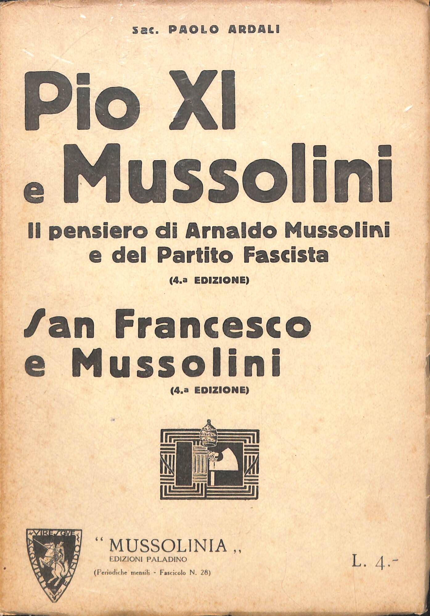 Pio XI e Mussolini Il pensiero di Arnaldo Mussolini e …