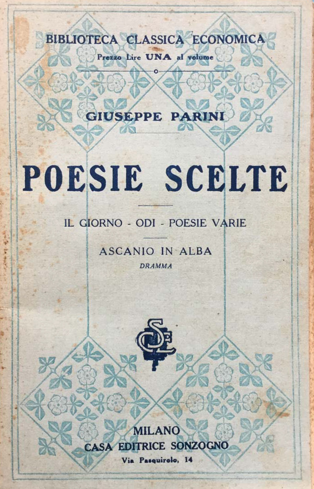 Poesie scelte. Il giorno - Odi - Poesie varie - …