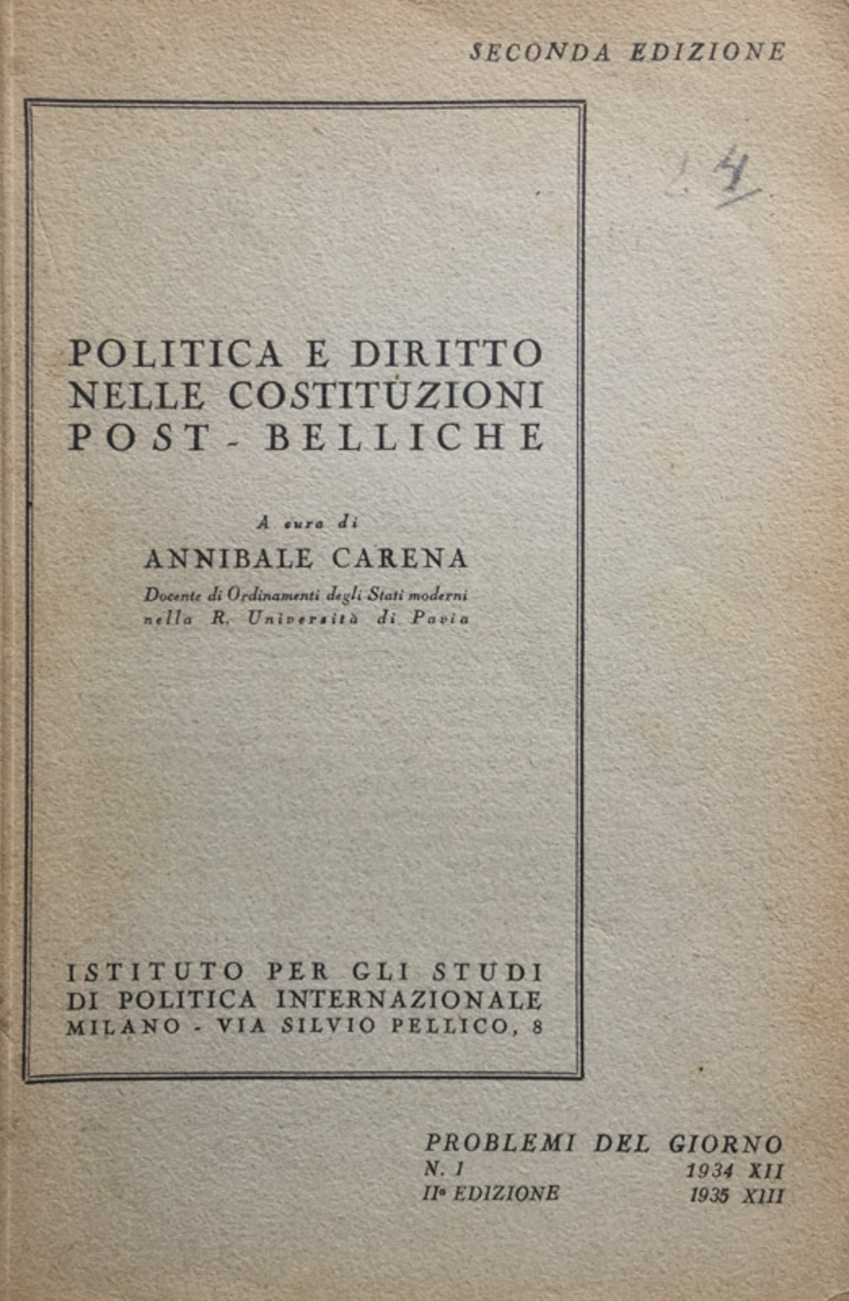 Politica e diritto nelle costituzioni post-belliche. 2a ediz.