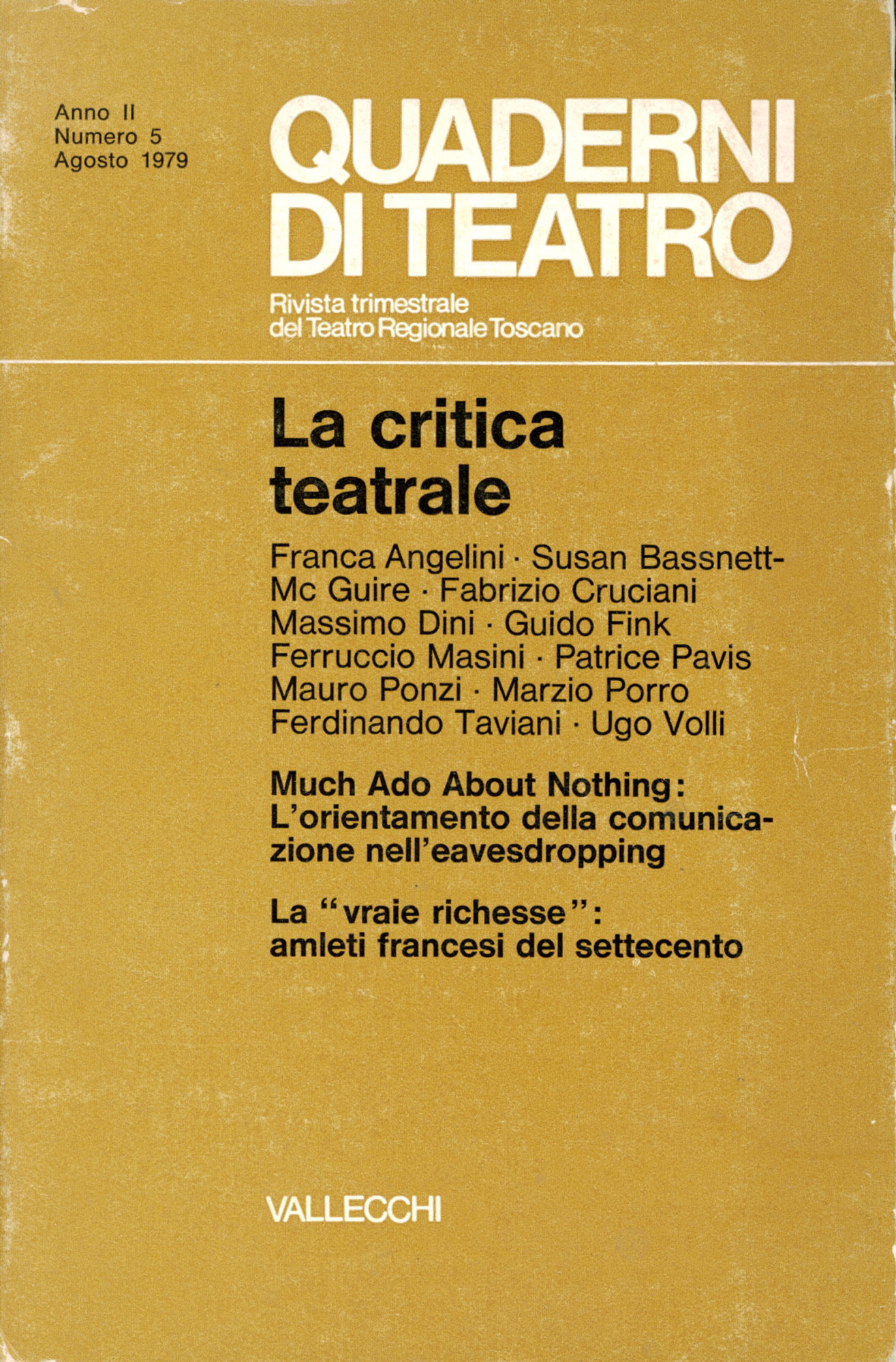 Quaderni di teatro 1979