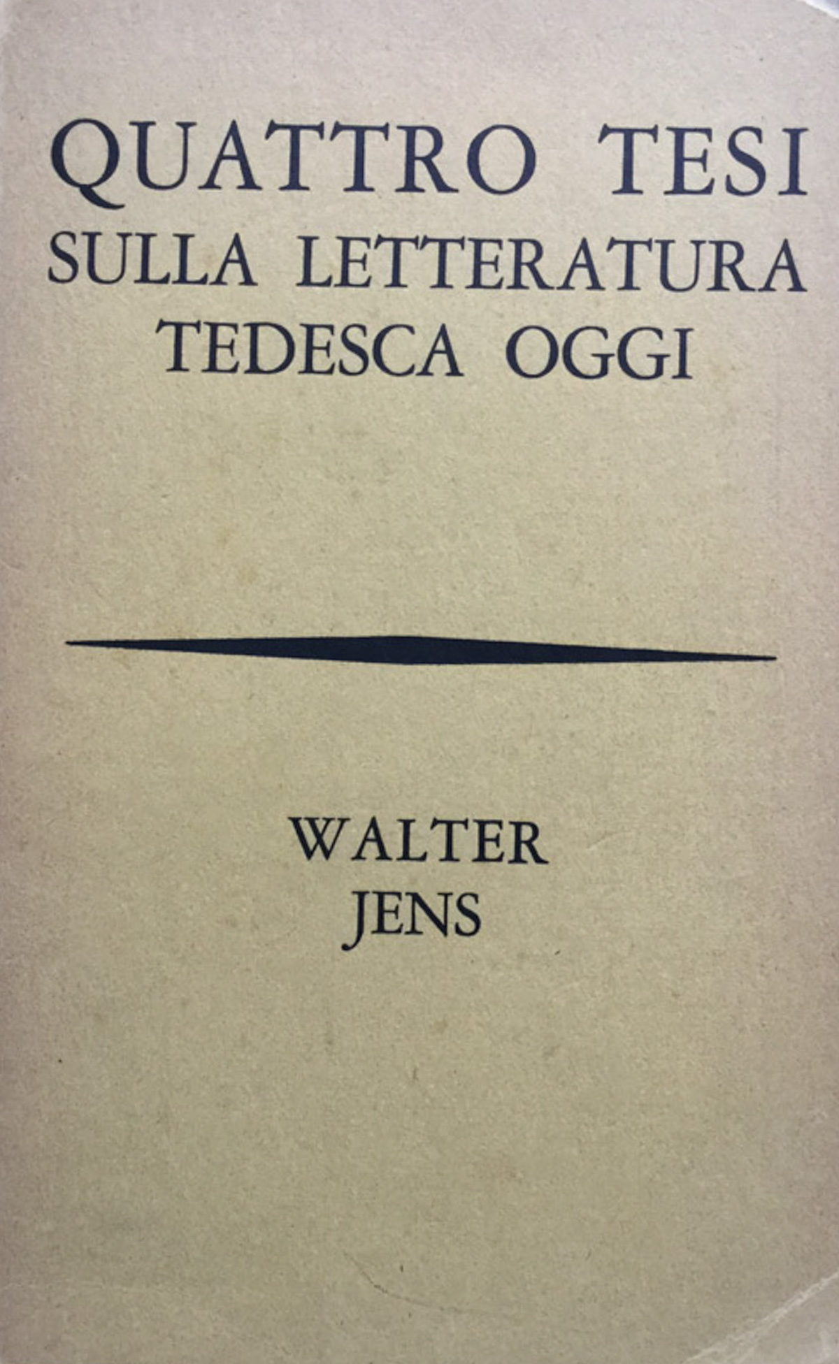 Quattro tesi sulla letteratura tedesca d'oggi. Temi, stili, tendenze