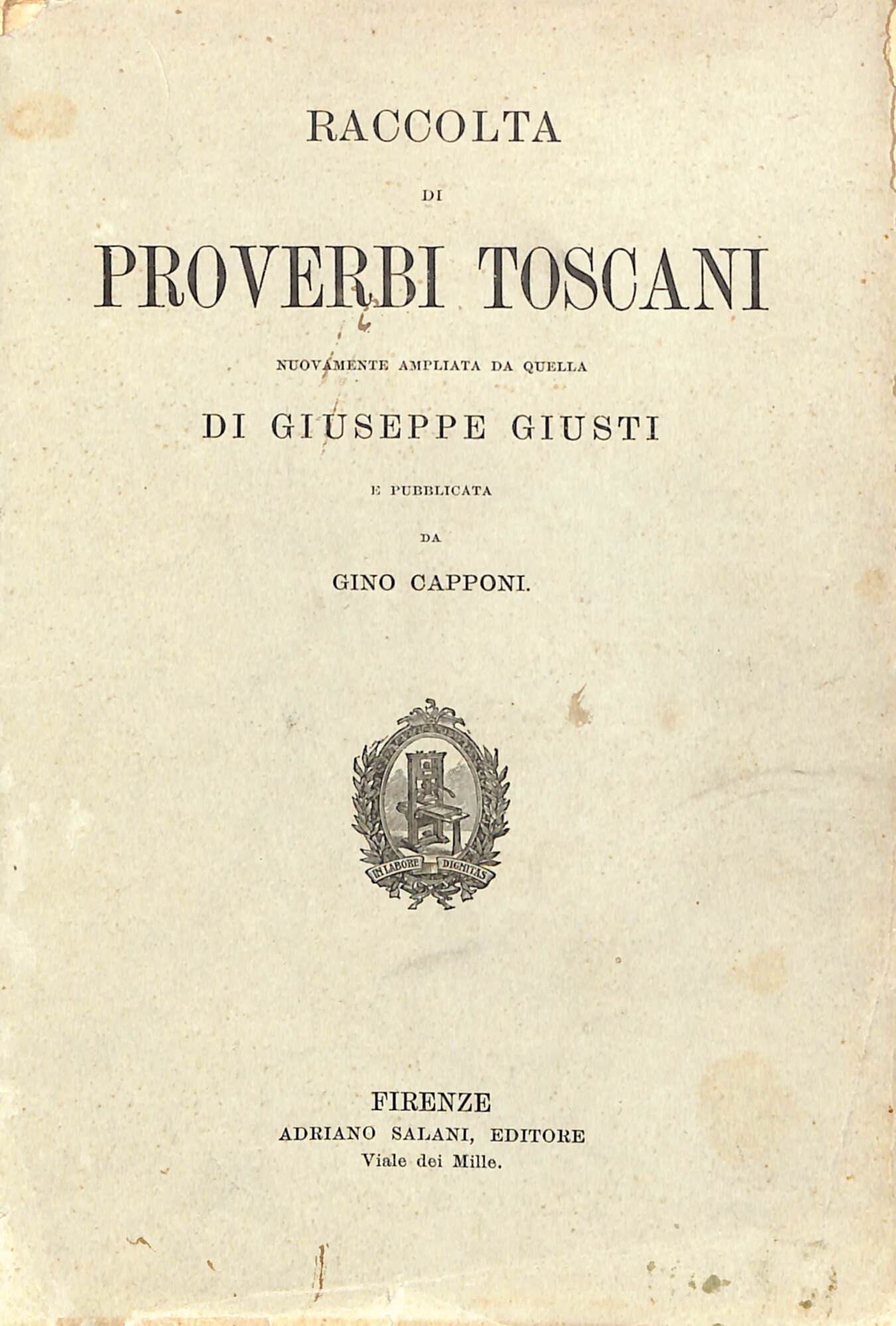 Raccolta di proverbi toscani