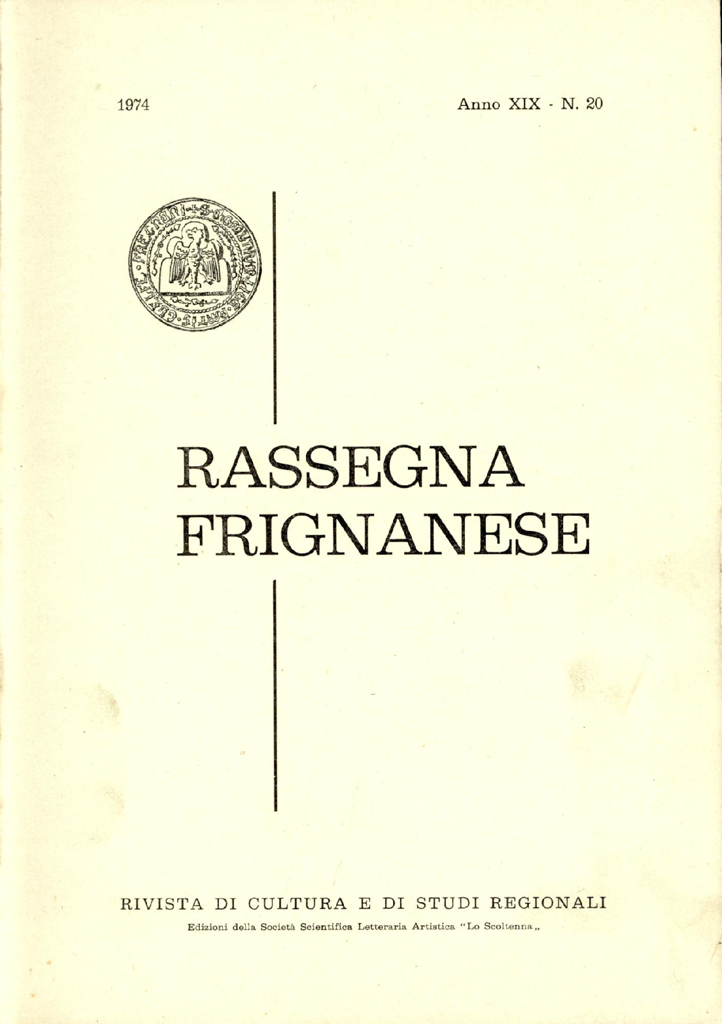 Rassegna Frignanese. 1974 n. 20